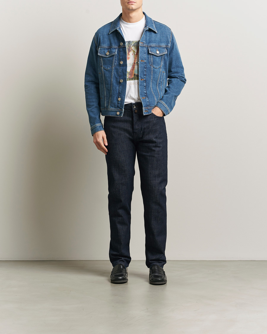 Homme | Pantalons | Jacob Cohën | Edos Regular Straight Fit Stretch Jeans Dark Blue