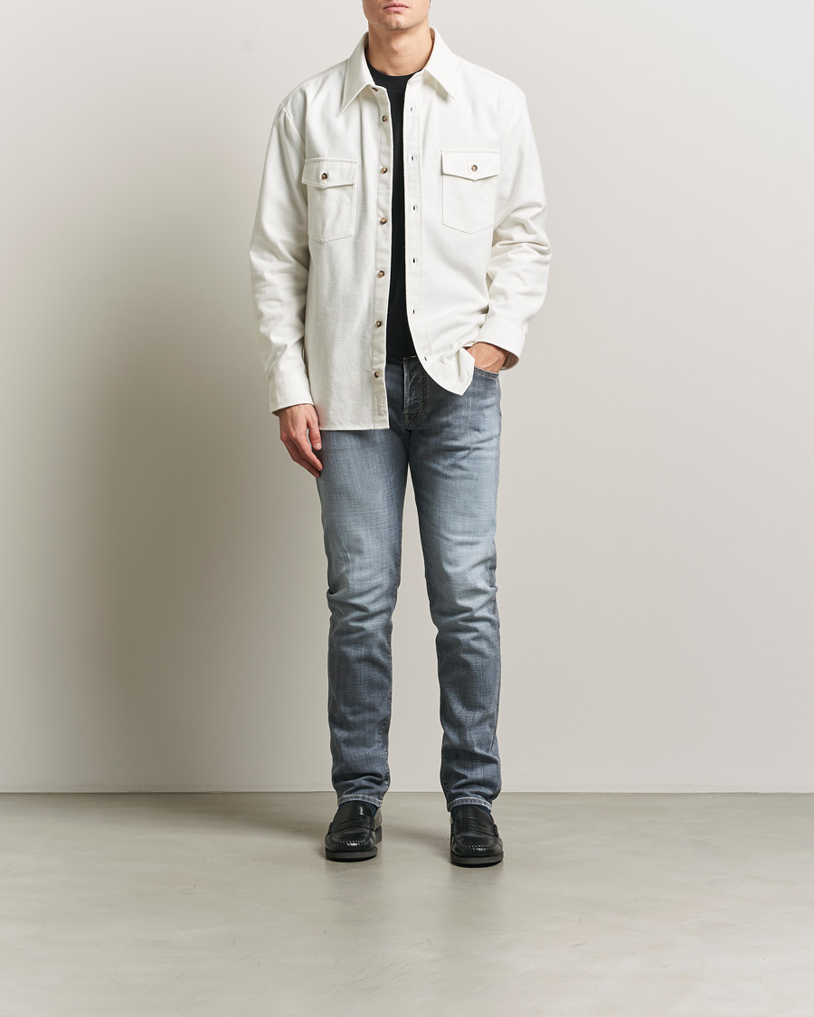 Homme | Jeans | Jacob Cohën | Bard Slim Fit Stretch Jeans Light Grey