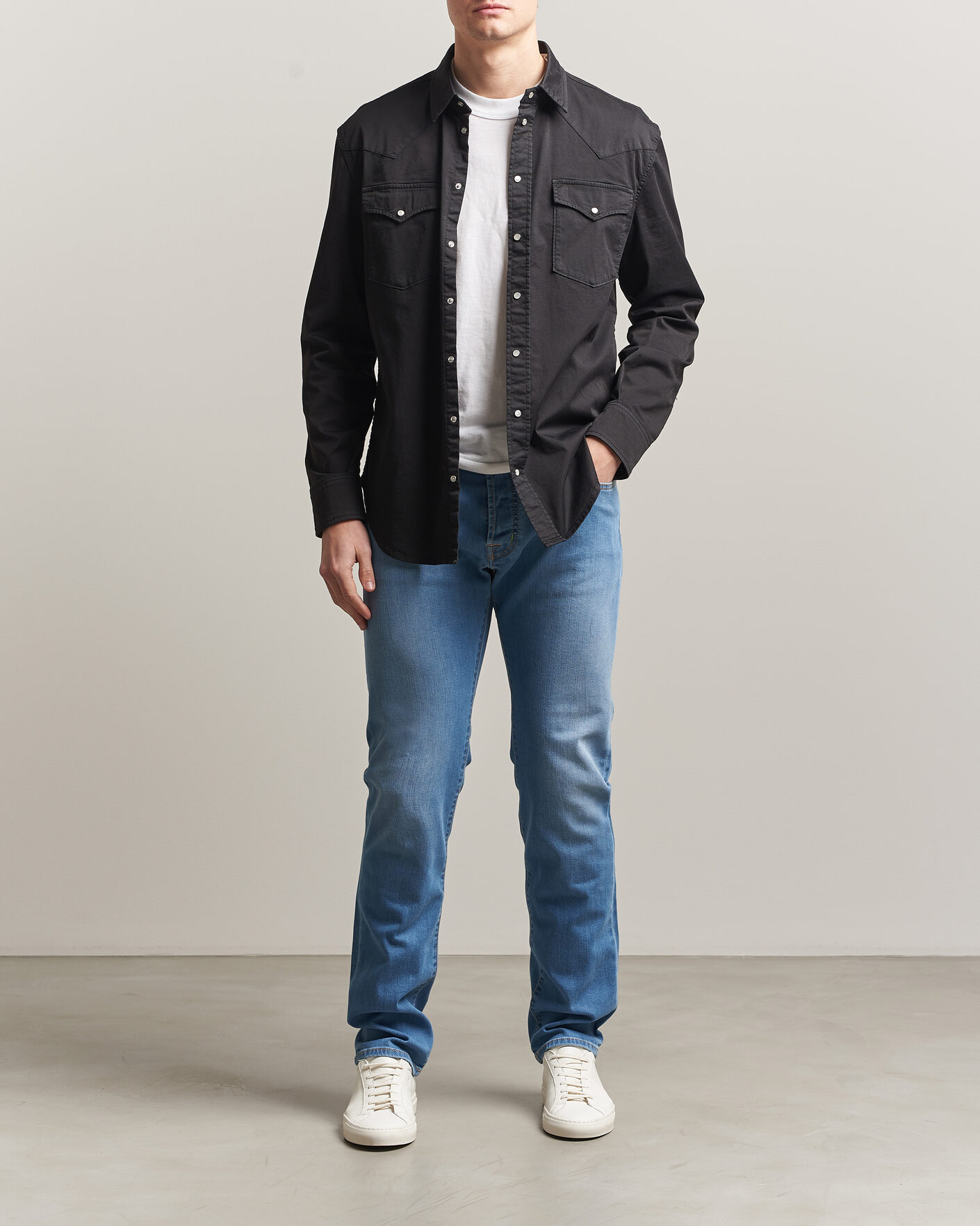 Homme | Pantalons | Jacob Cohën | Bard Slim Fit Stretch Jeans Super Light Blue