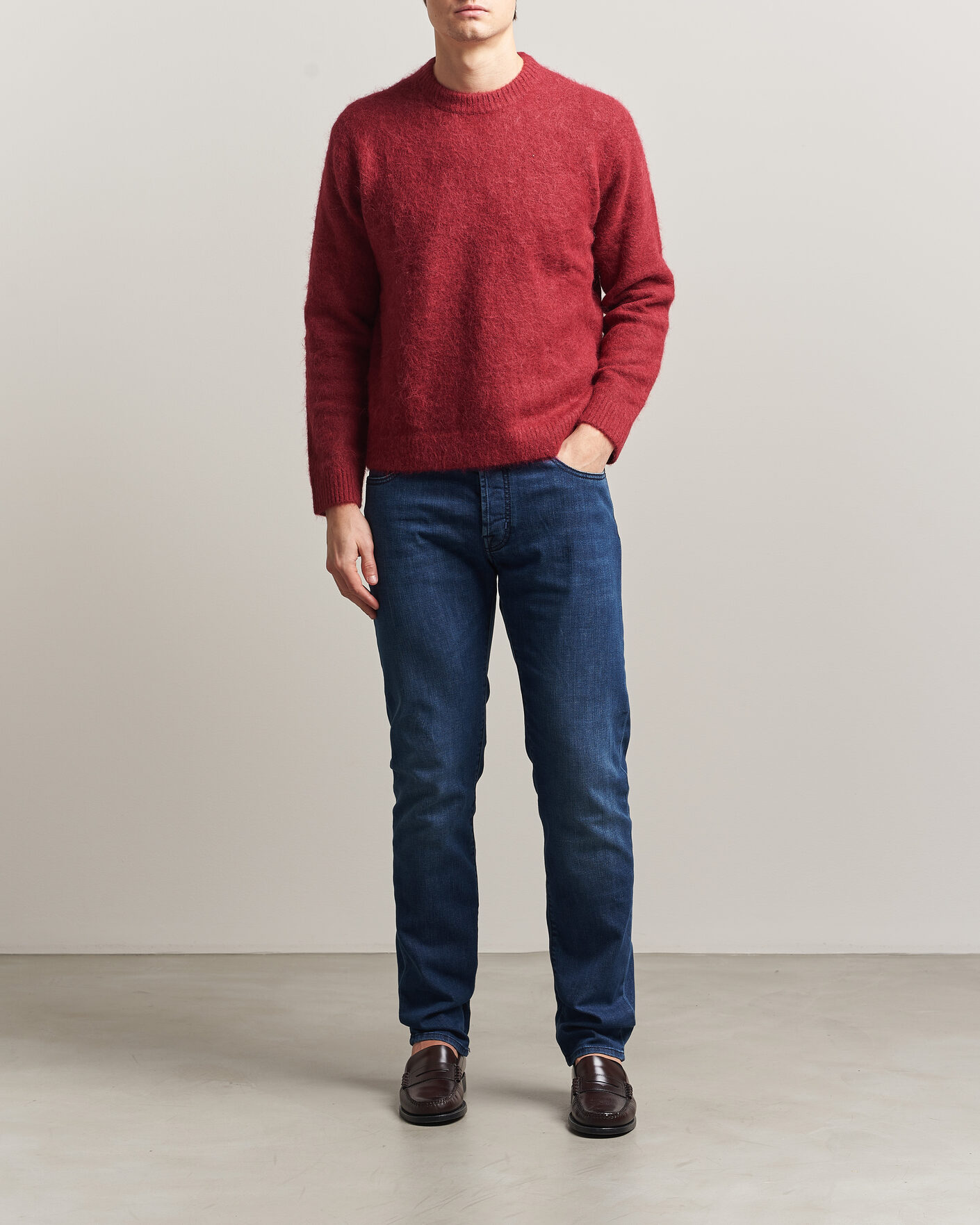 Homme | Jeans | Jacob Cohën | Bard Slim Fit Stretch Jeans Mid Blue