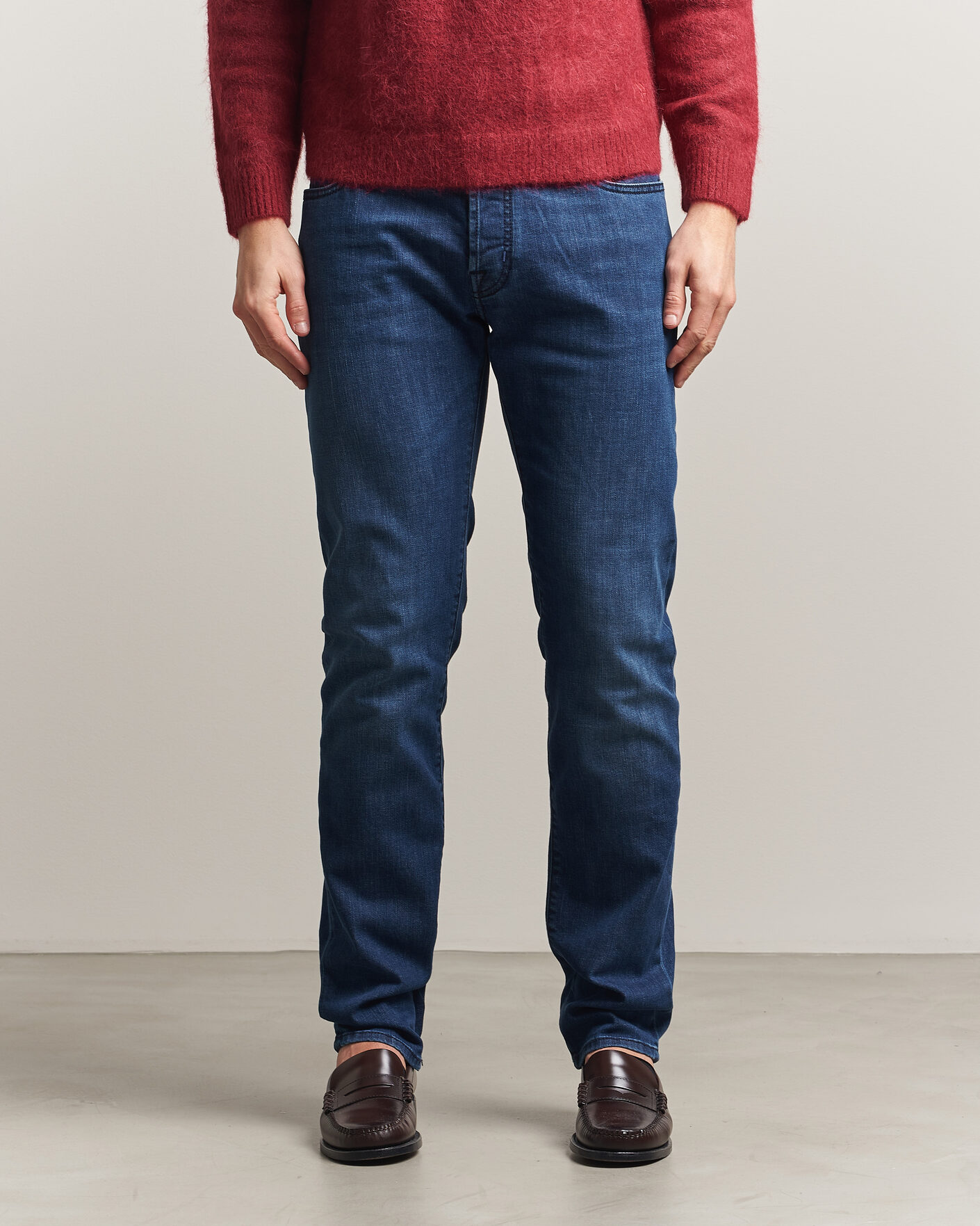 Homme | Jeans | Jacob Cohën | Bard Slim Fit Stretch Jeans Mid Blue