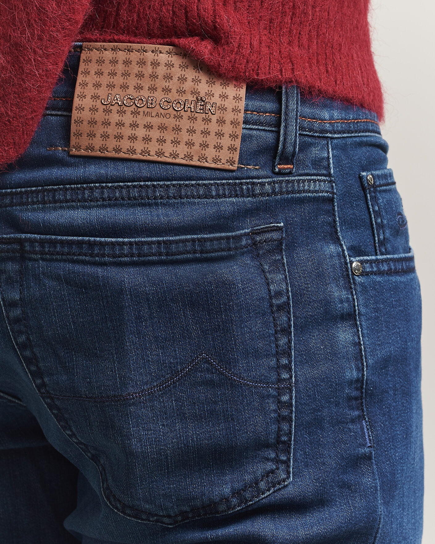 Homme | Jeans | Jacob Cohën | Bard Slim Fit Stretch Jeans Mid Blue