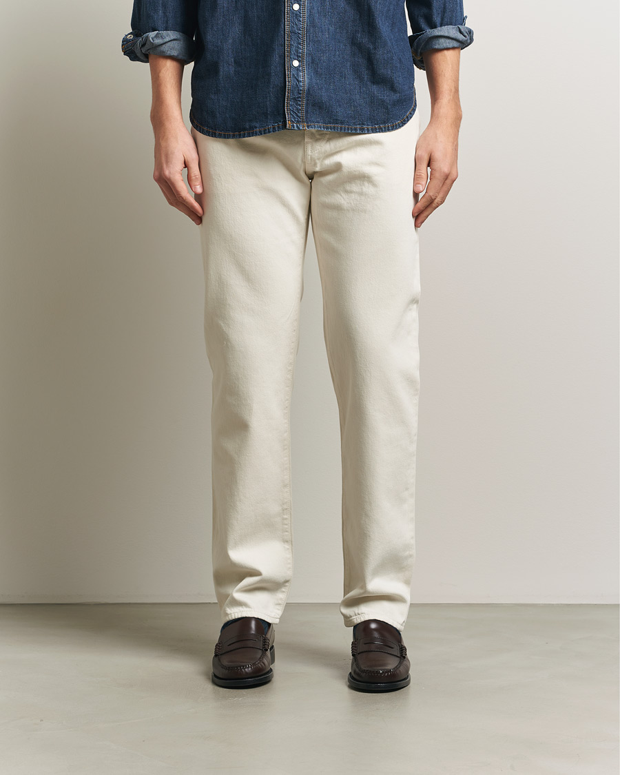 Homme | Jeans | Jacob Cohën | Edos Regular Straight Fit Bull Denim Jeans White