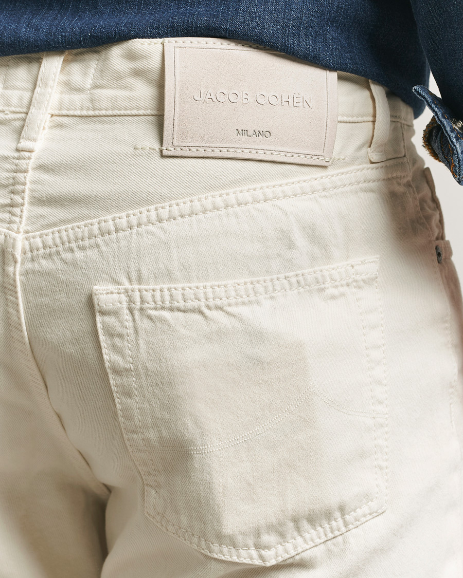 Homme | Jeans | Jacob Cohën | Edos Regular Straight Fit Bull Denim Jeans White