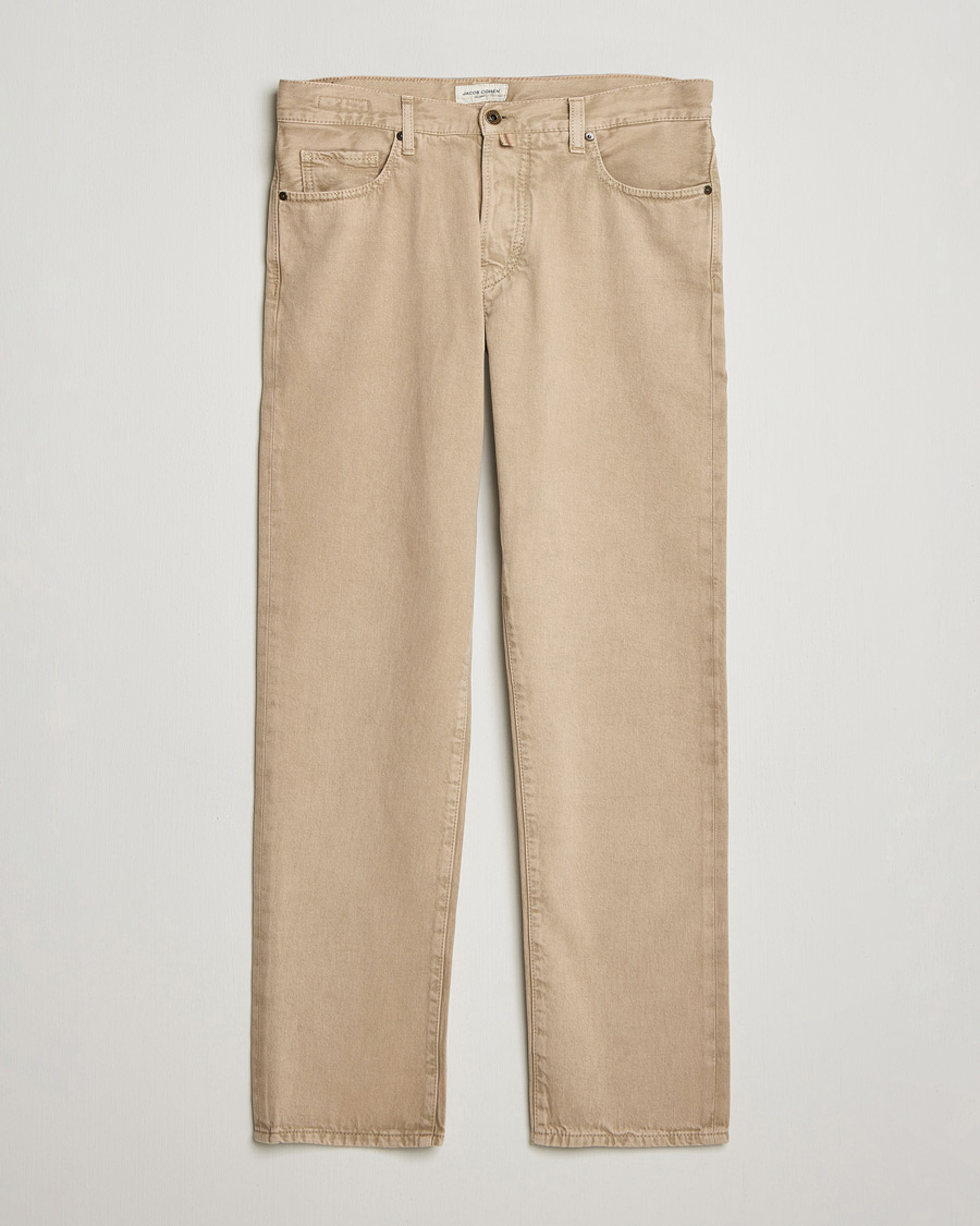 Homme | Jeans | Jacob Cohën | Edos Regular Straight Fit Bull Denim Jeans Beige
