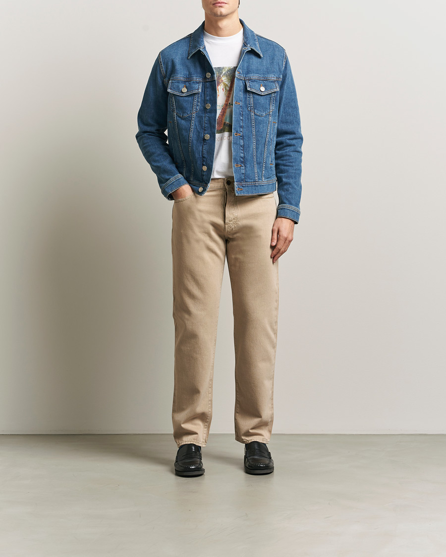 Homme | Jeans | Jacob Cohën | Edos Regular Straight Fit Bull Denim Jeans Beige
