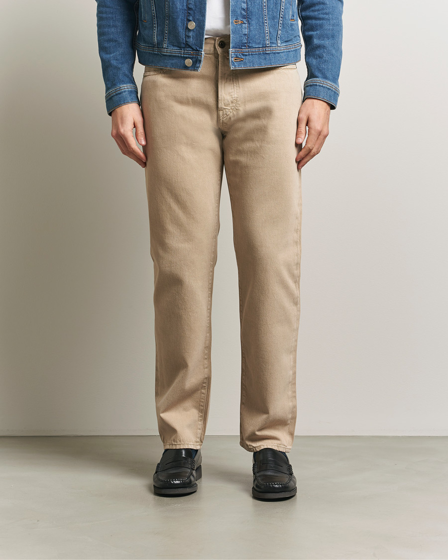 Homme | Jeans | Jacob Cohën | Edos Regular Straight Fit Bull Denim Jeans Beige