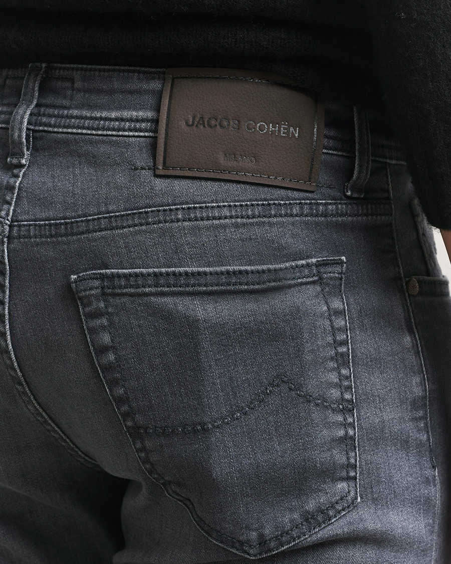 Homme | Pantalons | Jacob Cohën | Bard Slim Fit Stretch Jeans Mid Grey