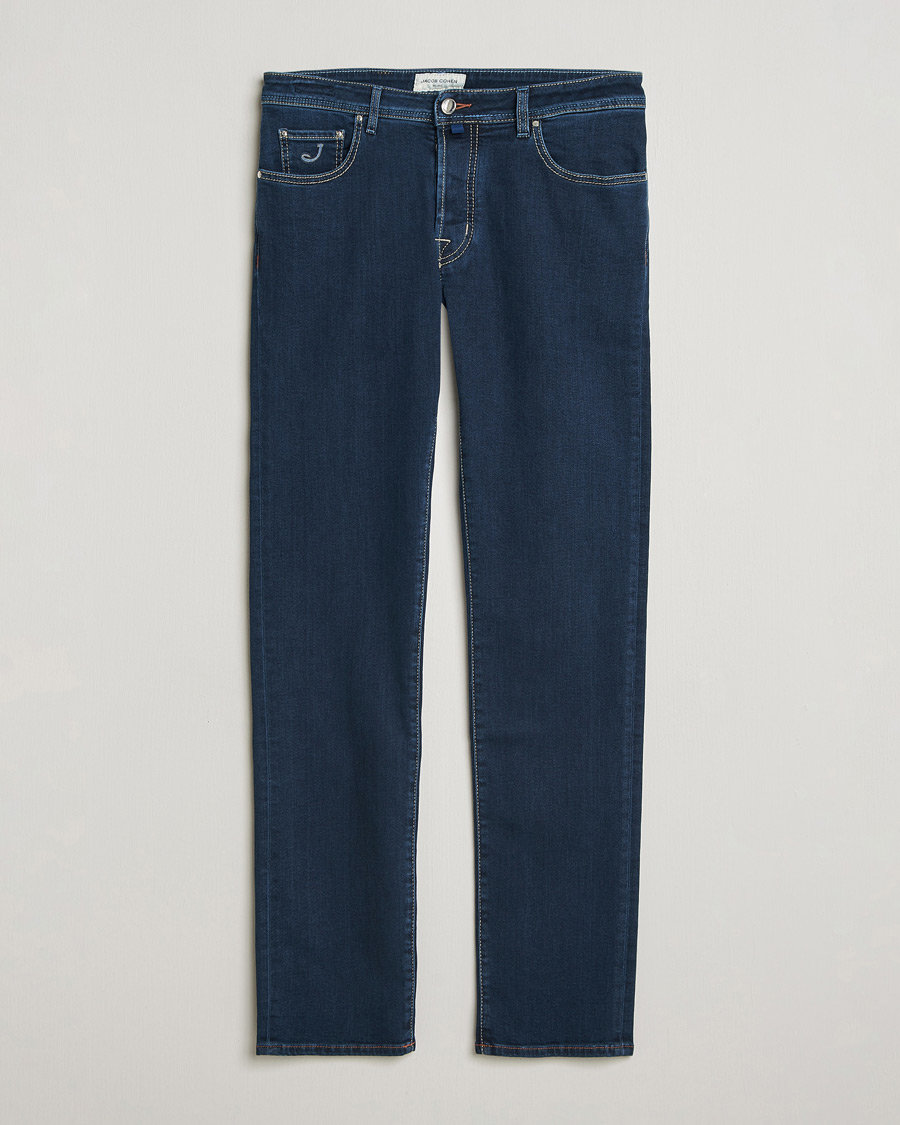 Homme | Pantalons | Jacob Cohën | Bard Slim Fit Stretch Jeans Dark Blue