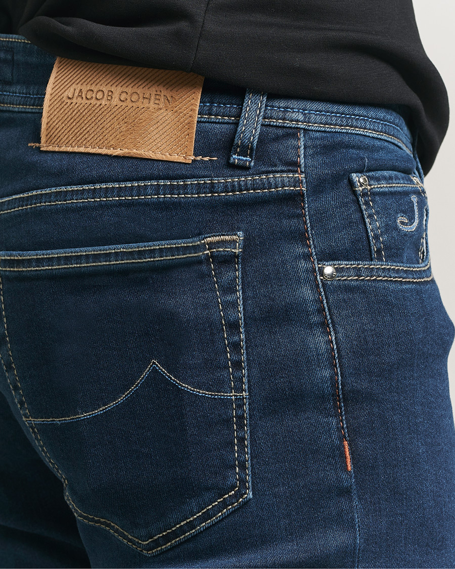 Homme | Pantalons | Jacob Cohën | Bard Slim Fit Stretch Jeans Dark Blue