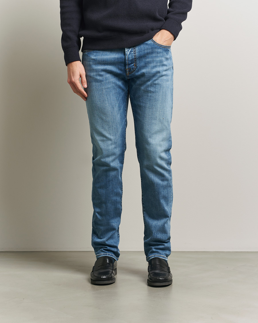 Homme | Jeans | Jacob Cohën | Bard Slim Fit Stretch Jeans Light Blue