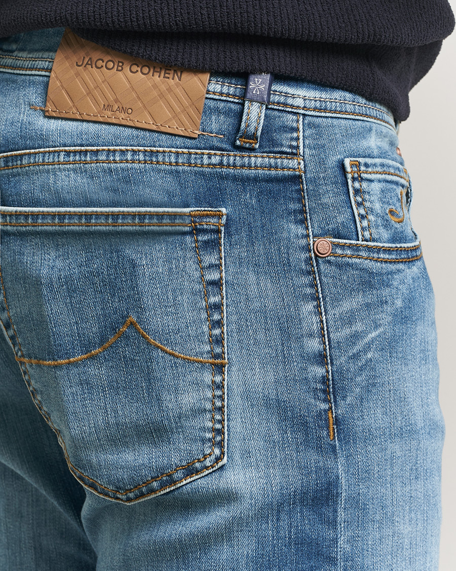 Homme | Jeans | Jacob Cohën | Bard Slim Fit Stretch Jeans Light Blue