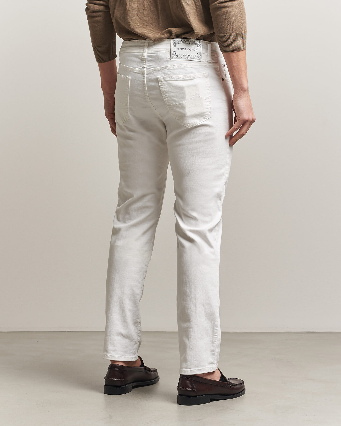 Homme | Jeans | Jacob Cohën | Bard Slim Fit Bull Stretch Jeans White
