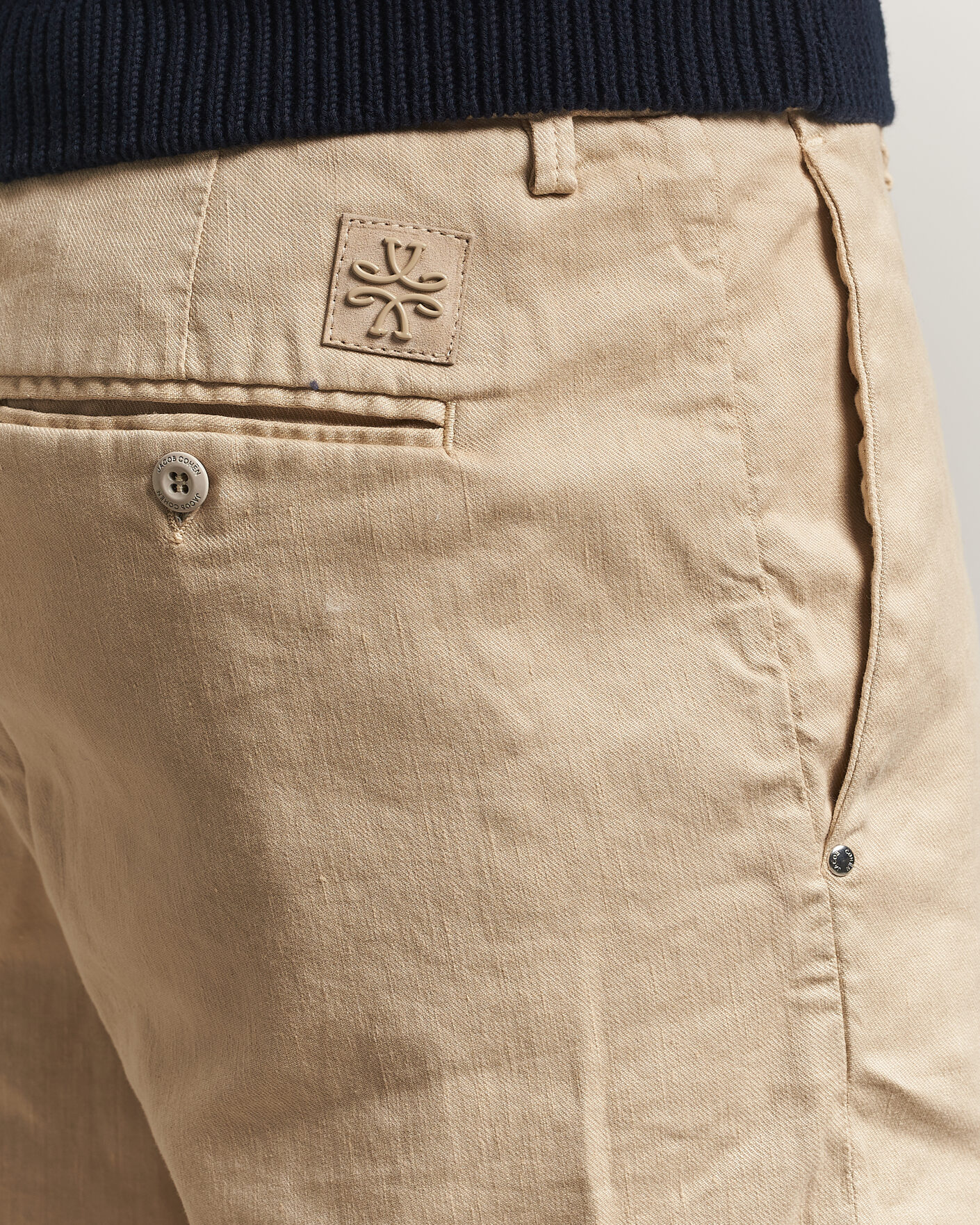 Homme | Shorts | Jacob Cohën | George Stretch Linen Shorts Beige