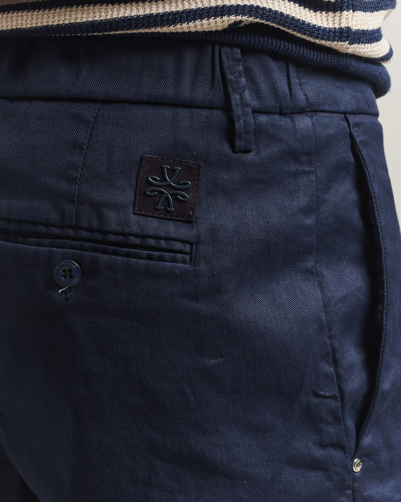 Homme | Shorts | Jacob Cohën | George Stretch Linen Shorts Navy