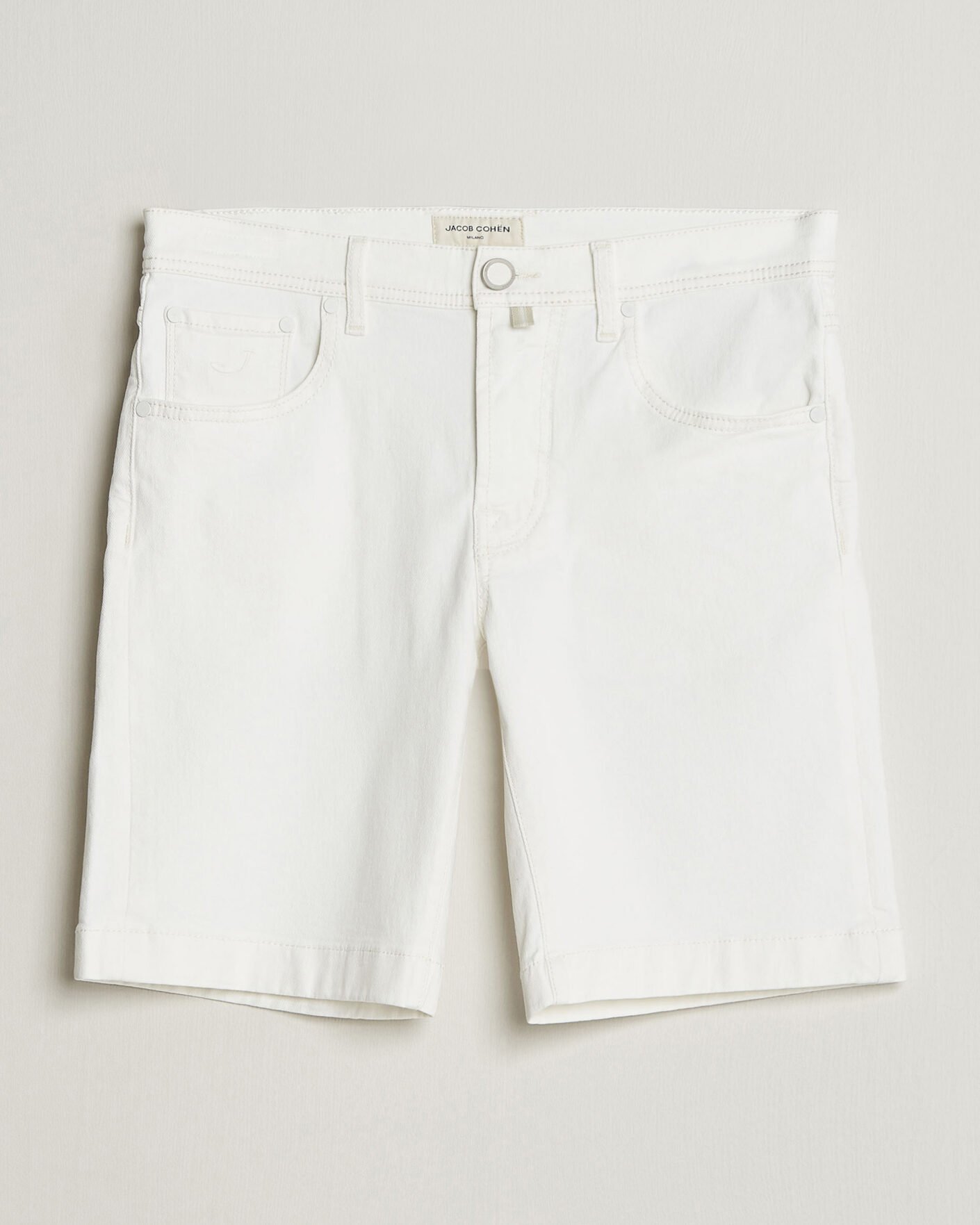 Homme | Shorts | Jacob Cohën | Nicolas Bull Stretch Denim Shorts White