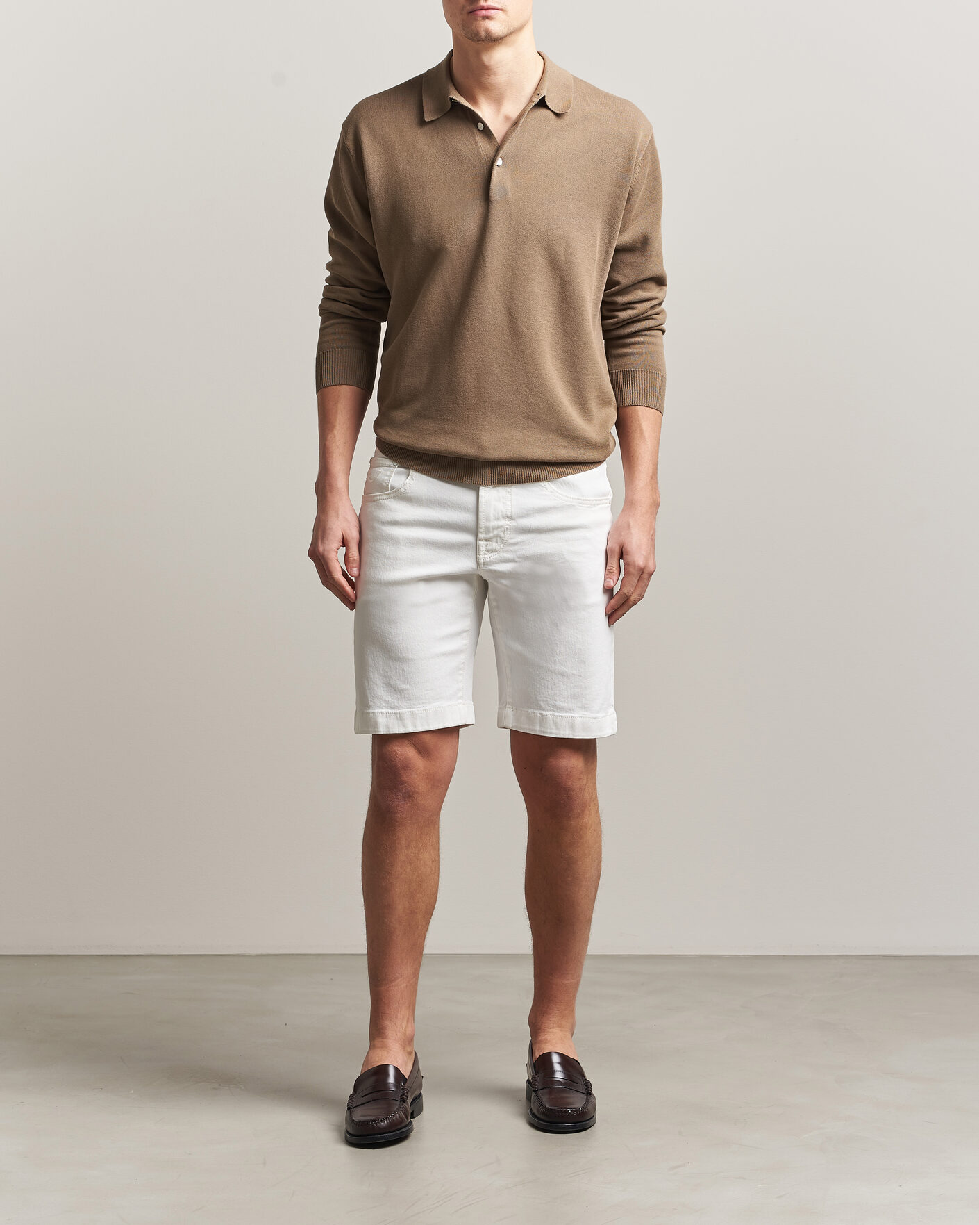 Homme | Shorts | Jacob Cohën | Nicolas Bull Stretch Denim Shorts White