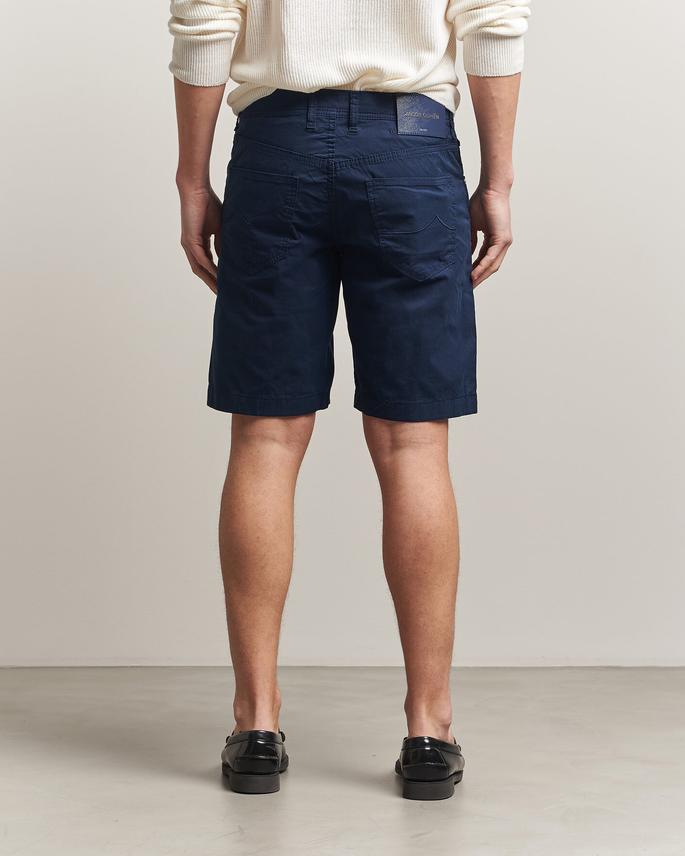 Homme | Shorts | Jacob Cohën | Nicolas Cotton Gabardine Shorts Navy