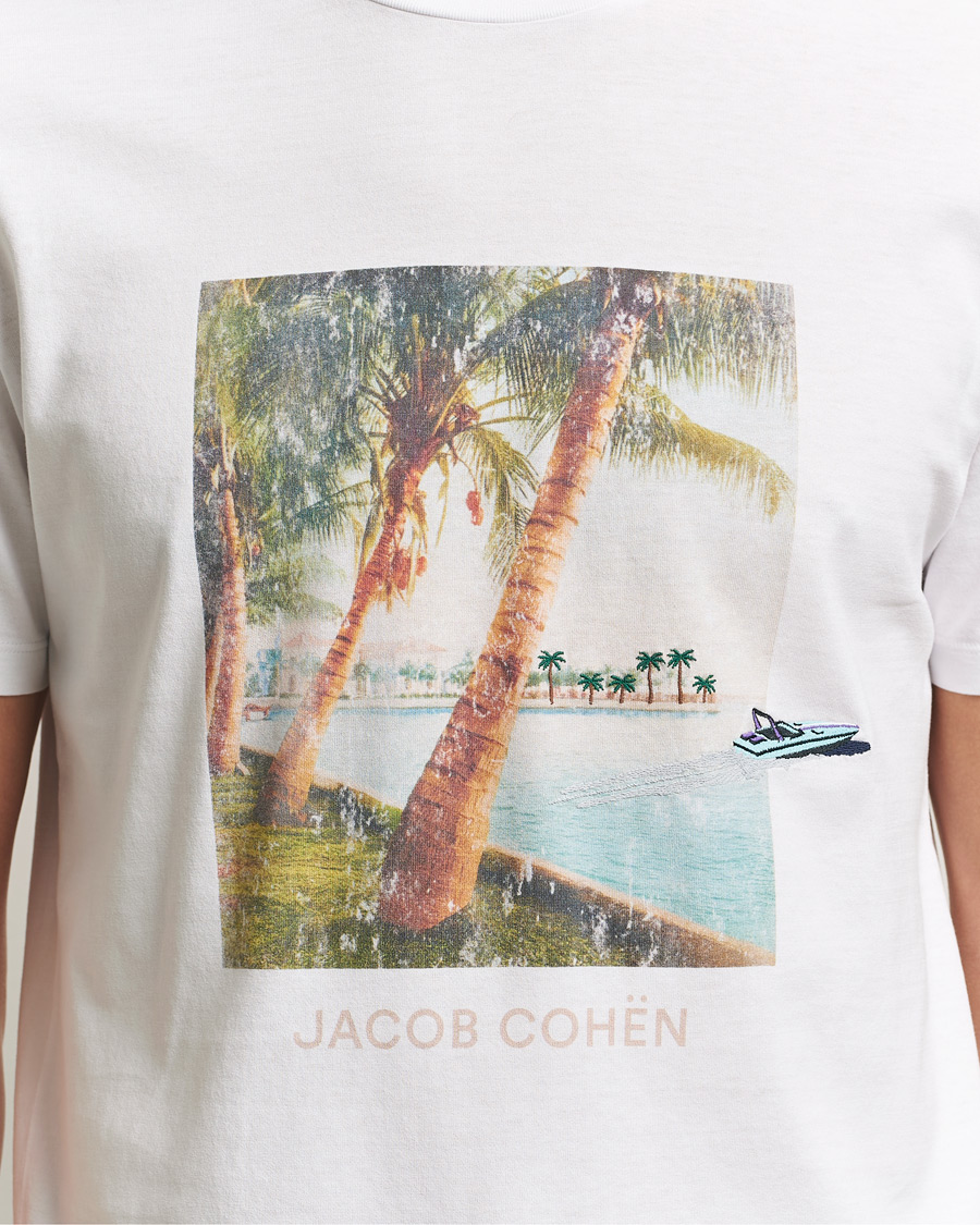 Homme | T-shirts | Jacob Cohën | Cotton Logo T-Shirt White