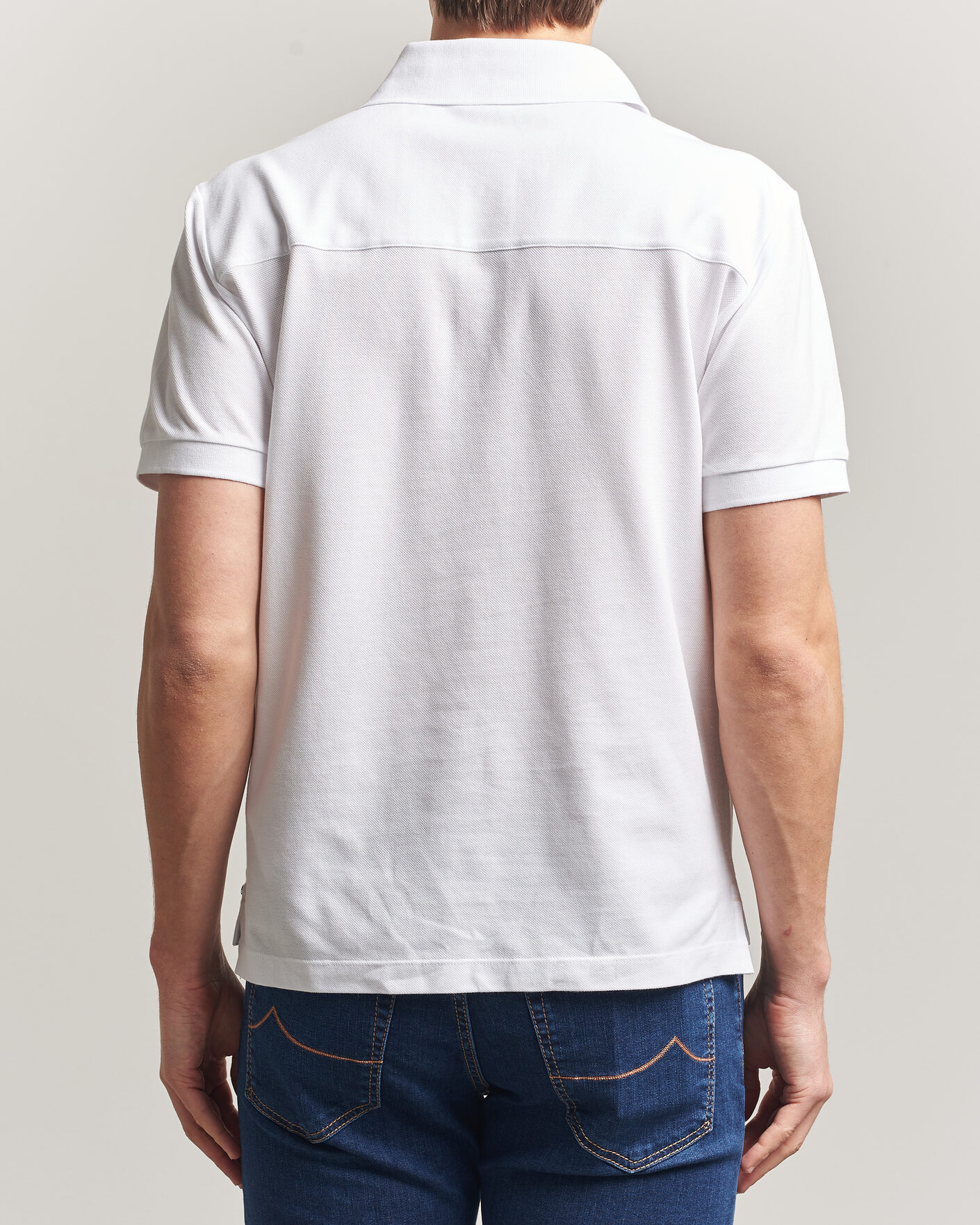 Homme | Polos | Jacob Cohën | Cotton Polo Piquet Optical White
