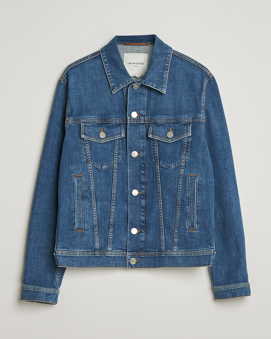 Homme | Manteaux Et Vestes | Jacob Cohën | Denim Trucker Jacket Mid Blue