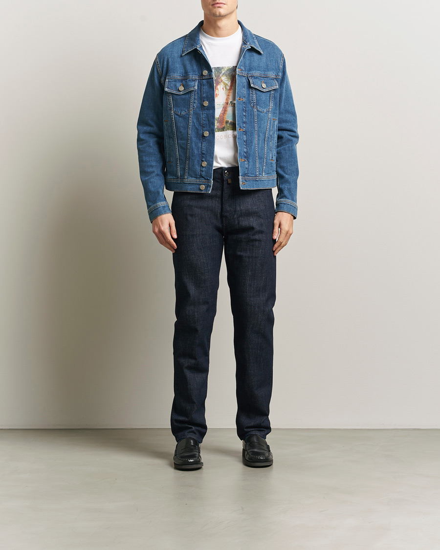 Homme | Manteaux Et Vestes | Jacob Cohën | Denim Trucker Jacket Mid Blue