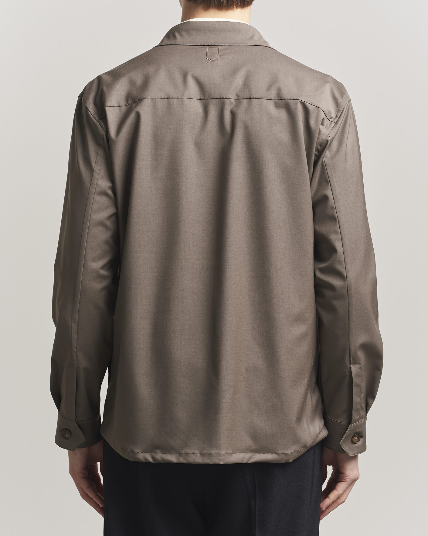 Homme | Chemises | Canali | Travel Wool Overshirt Brown