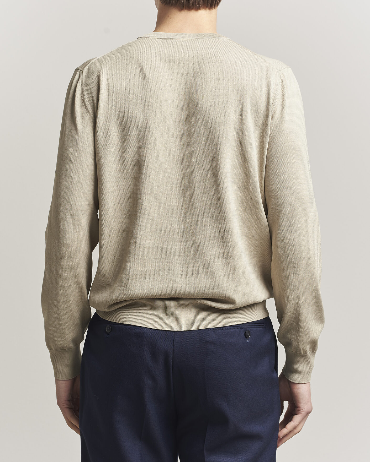 Homme | Pulls Et Tricots | Canali | Cotton Crew Neck Pullover Beige