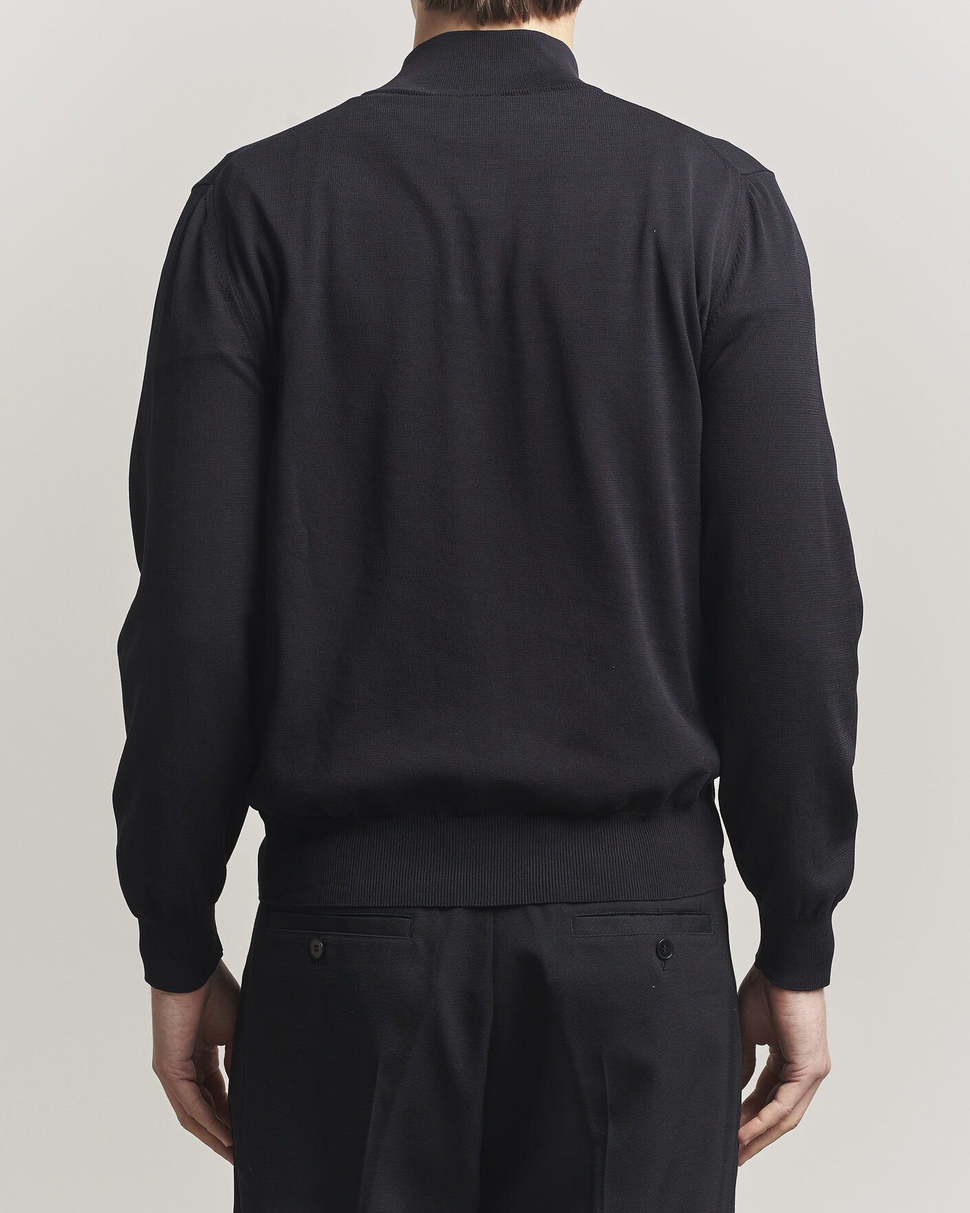 Homme | Pulls Et Tricots | Canali | Cotton Half Zip Black