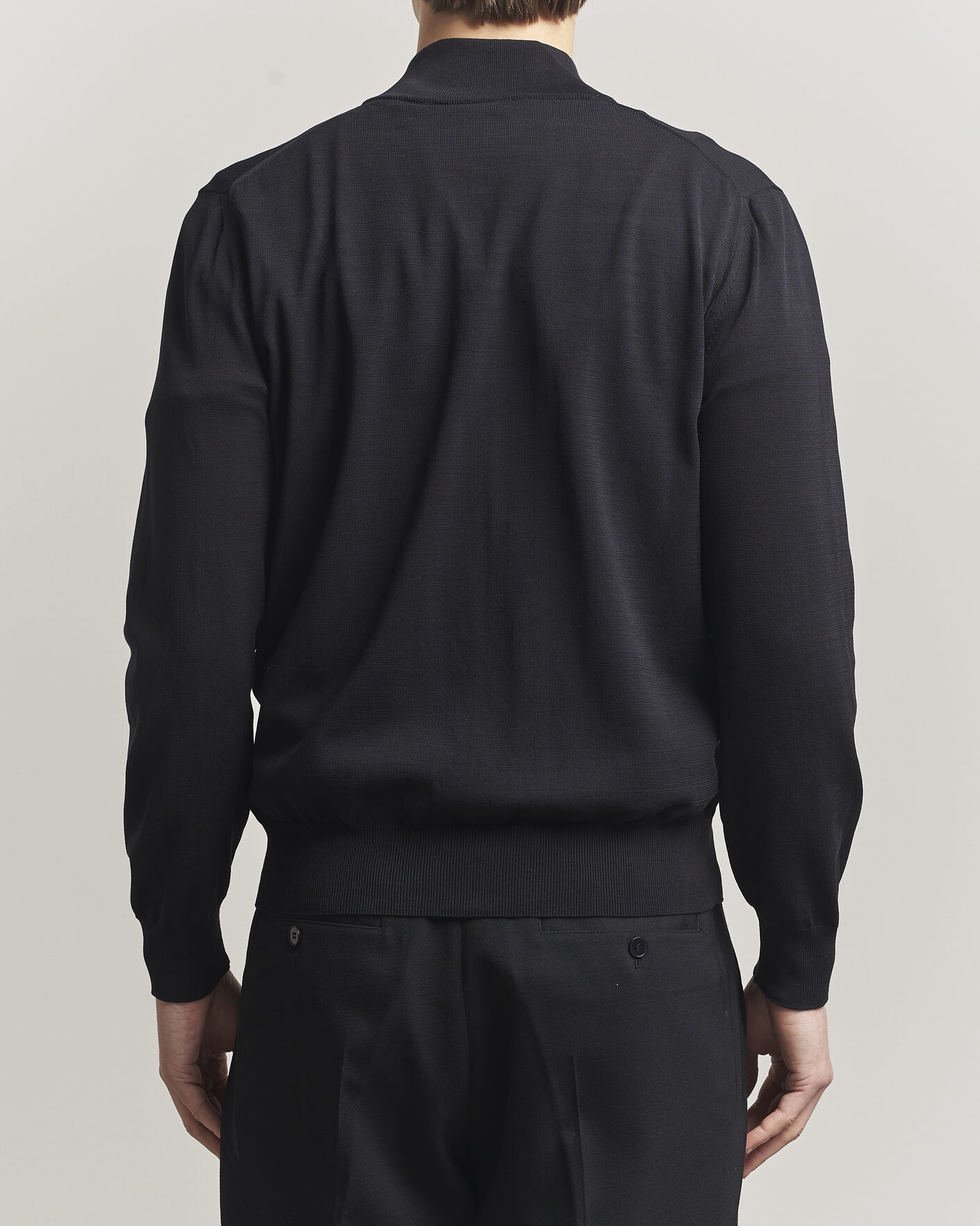 Homme | Pulls Et Tricots | Canali | Cotton Full Zip Black