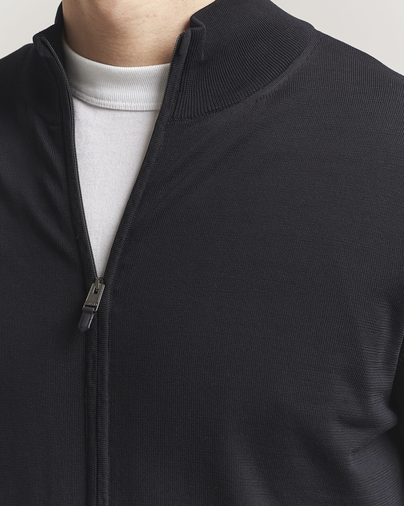 Homme | Pulls Et Tricots | Canali | Cotton Full Zip Black