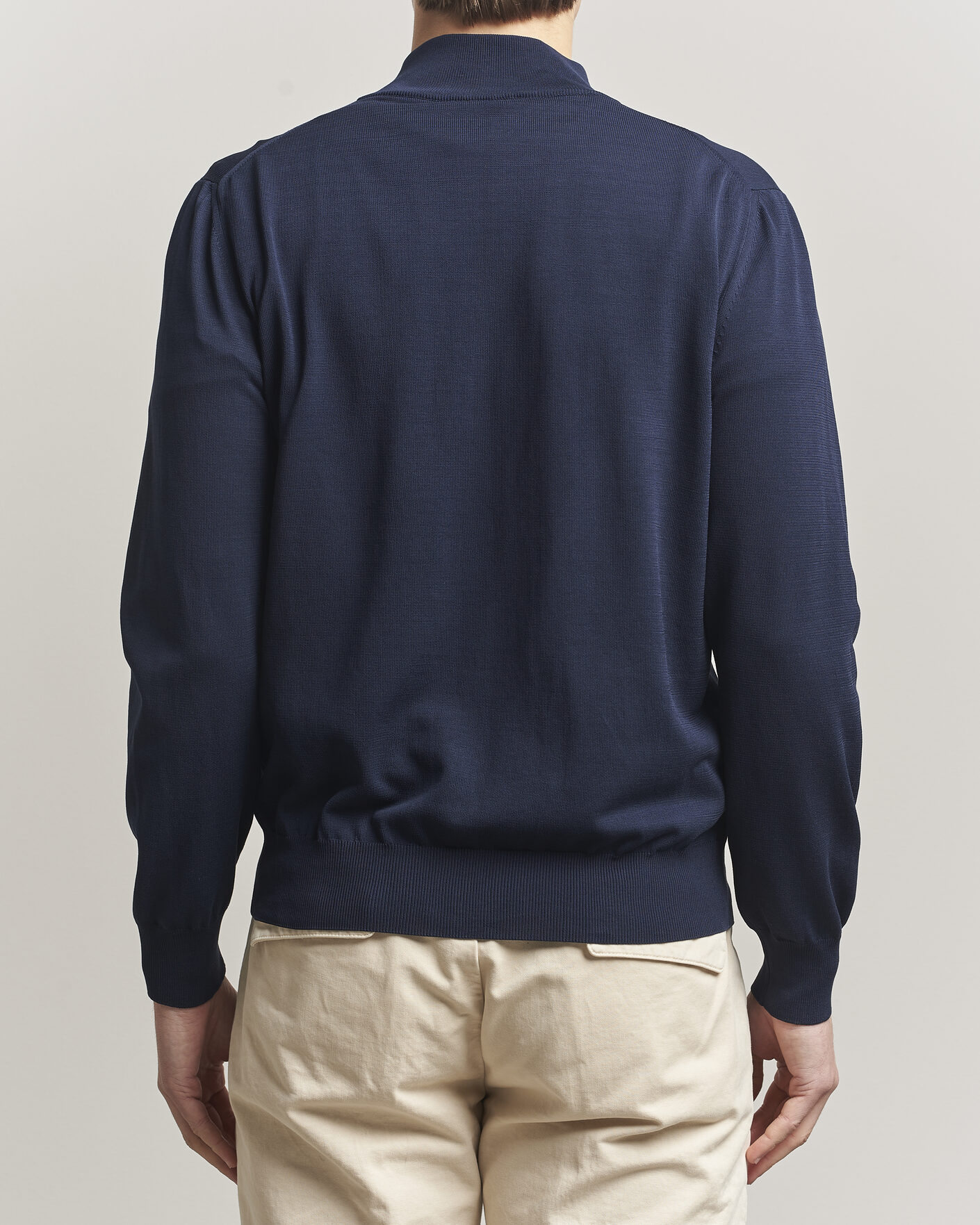 Homme | Pulls Et Tricots | Canali | Cotton Full Zip Navy