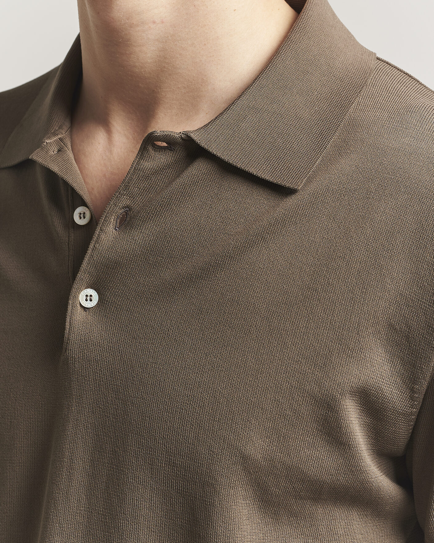 Homme | Polos | Canali | Cotton Short Sleeve Polo Brown