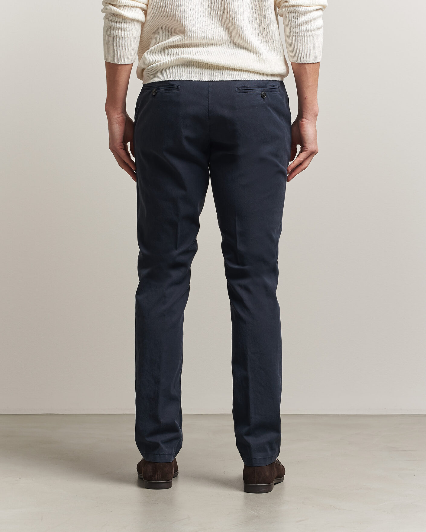 Homme | Pantalons | Canali | Regular Fit Cotton/Stretch Chinos Navy