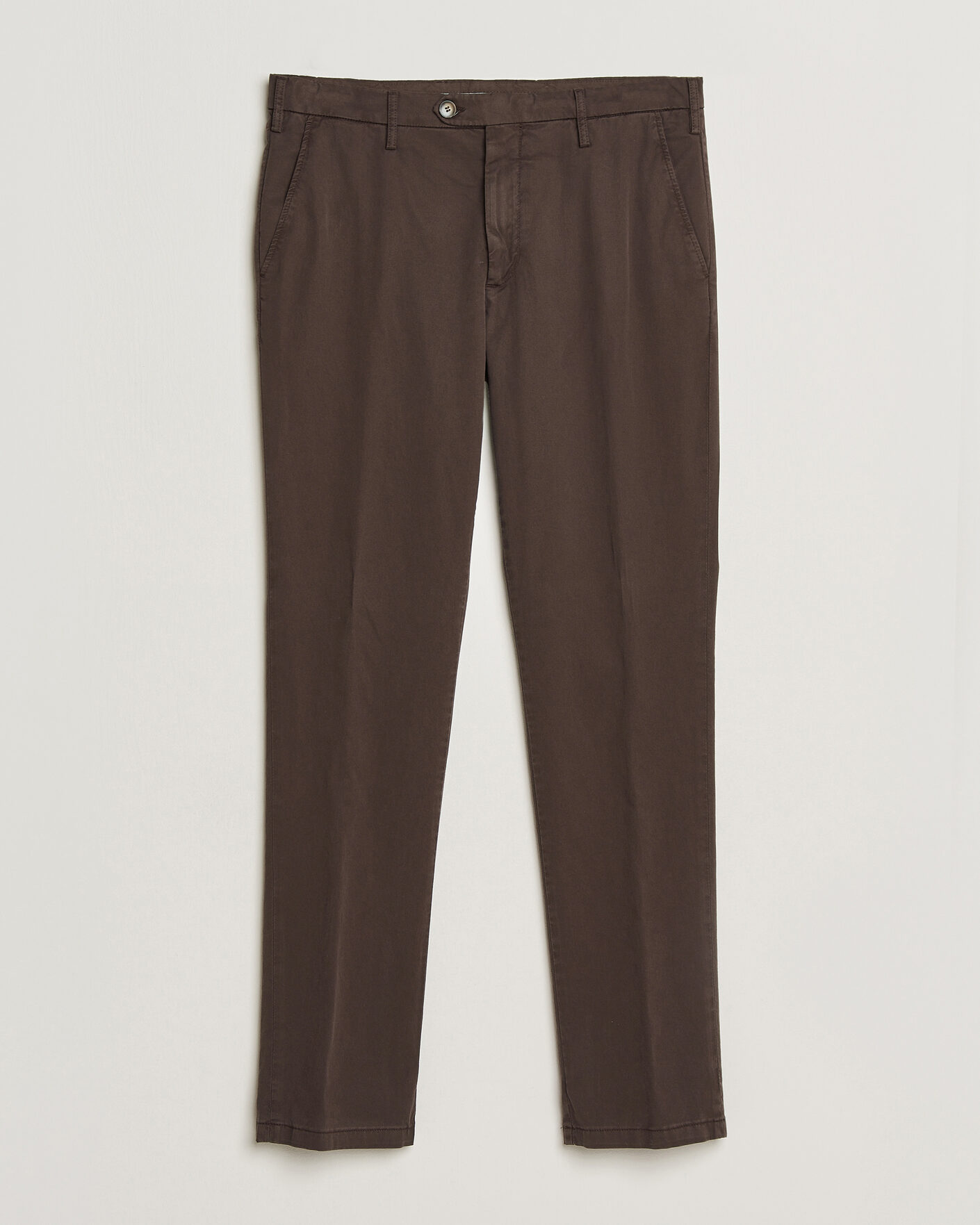 Homme | Pantalons | Canali | Regular Fit Cotton/Stretch Chinos Dark Brown