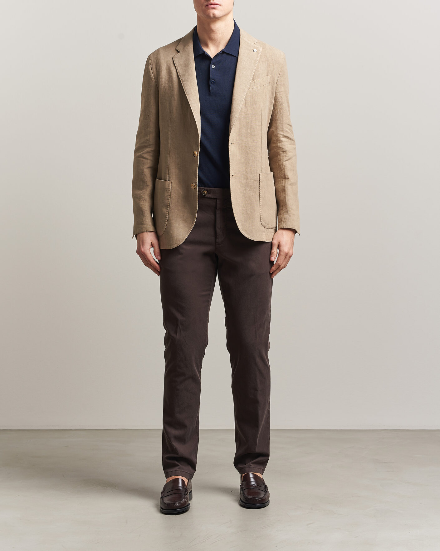 Homme | Pantalons | Canali | Regular Fit Cotton/Stretch Chinos Dark Brown