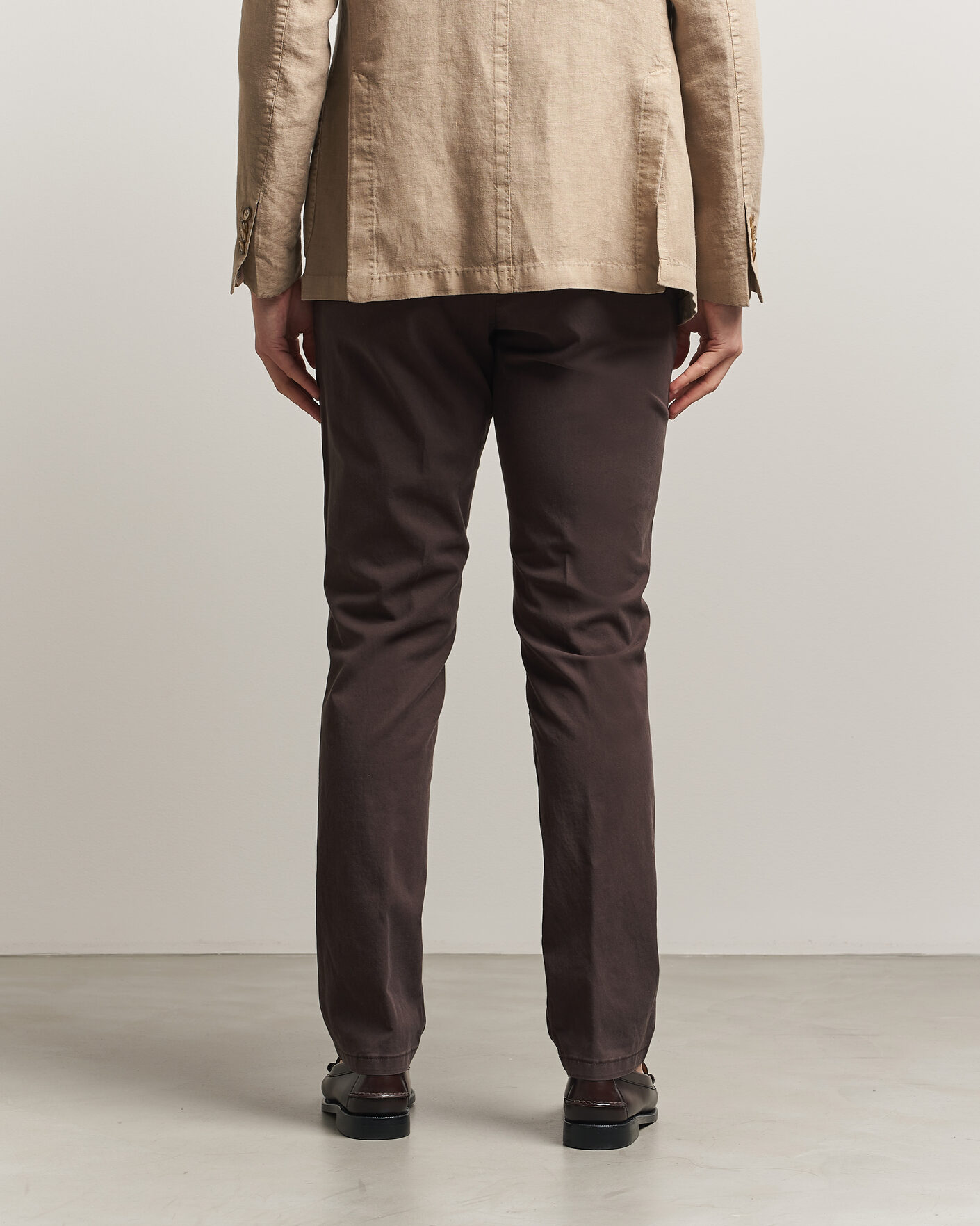 Homme | Pantalons | Canali | Regular Fit Cotton/Stretch Chinos Dark Brown
