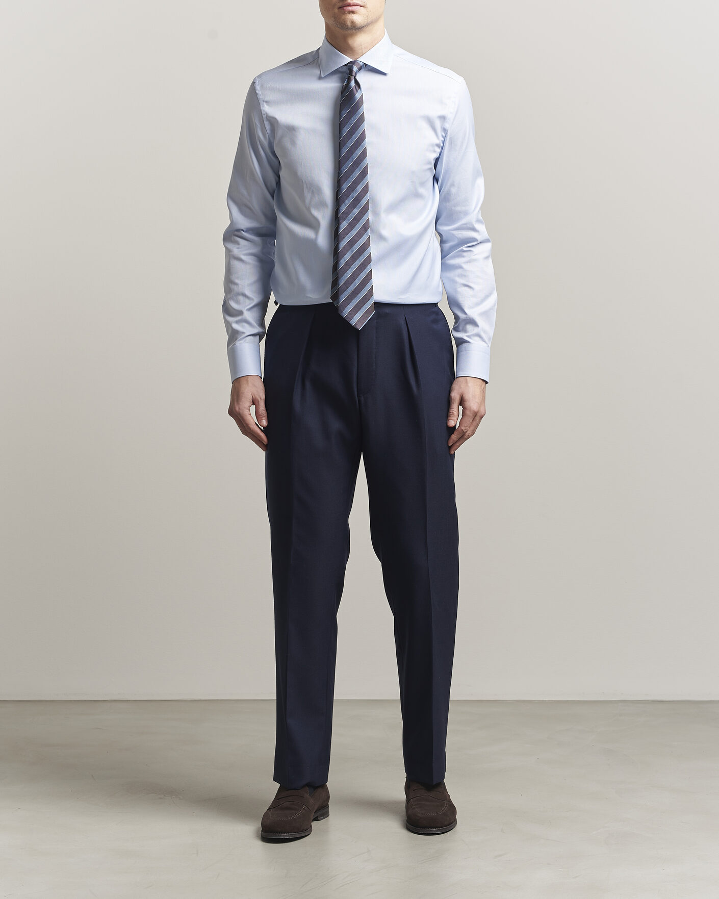 Homme | Chemises | Canali | Slim Fit Oxford Shirt Light Blue