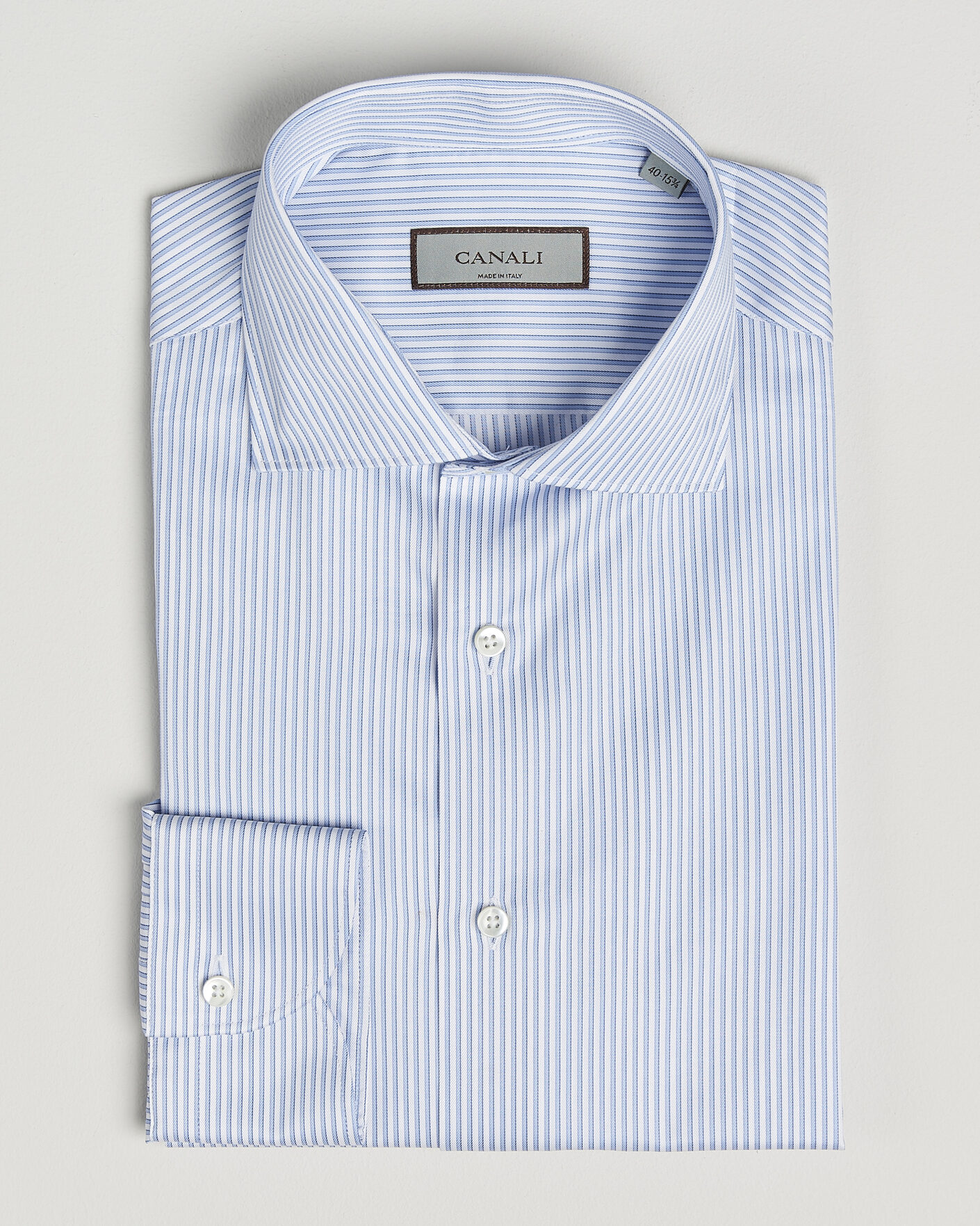 Homme | Chemises | Canali | Slim Fit Impeccabile Shirt Blue Stripe