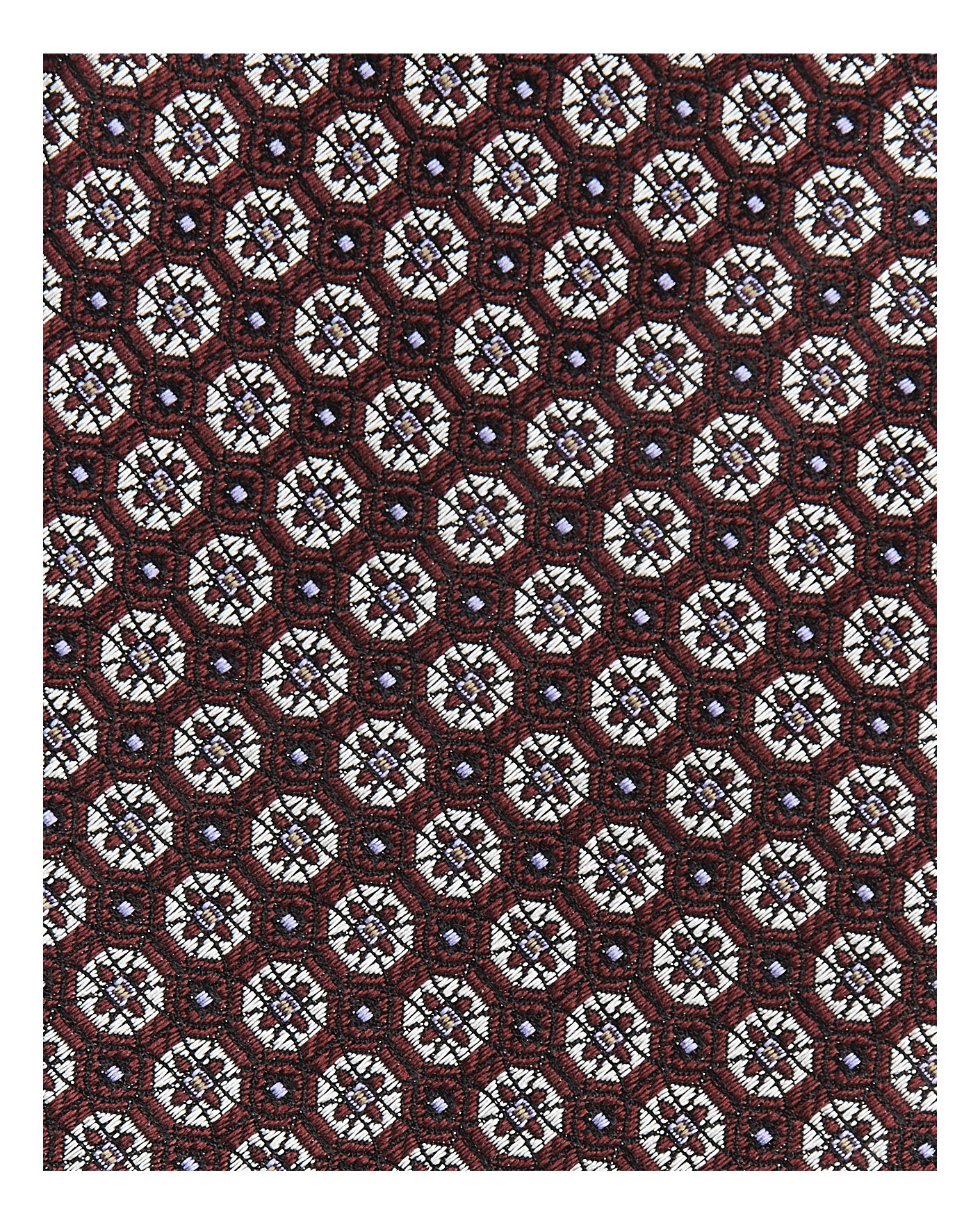 Homme | Cravates | Canali | Jacquard Flower Silk Tie Burgundy