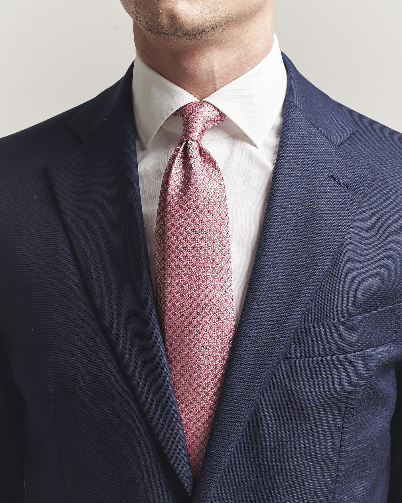 Homme | Cravates | Canali | Micro Structure Silk Tie Pink