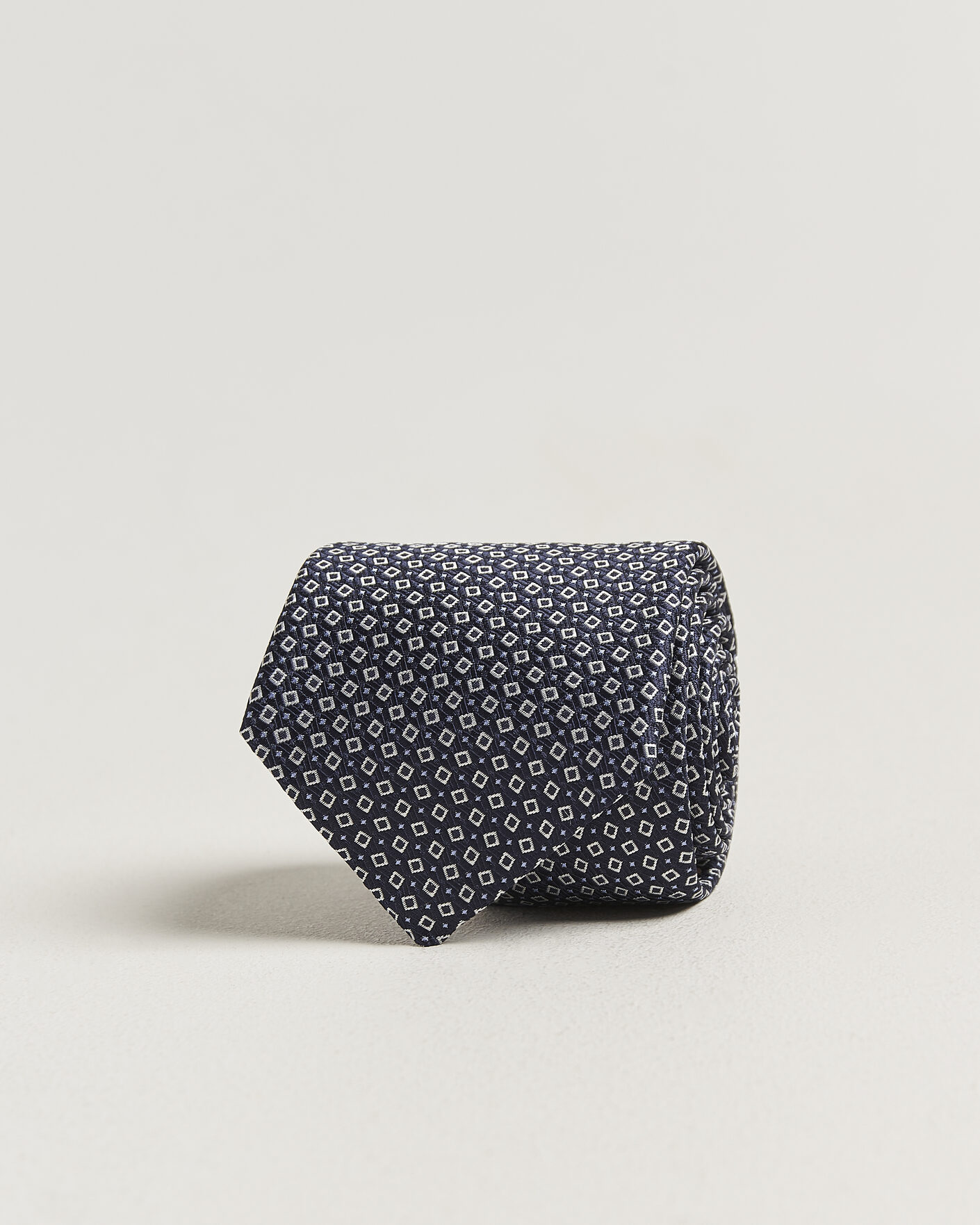 Homme | Cravates | Canali | Micro Structure Silk Tie Navy
