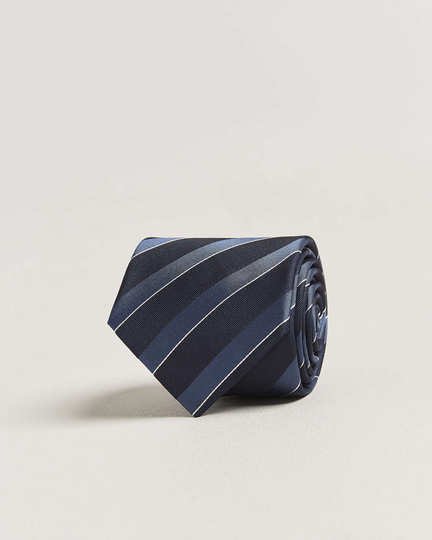 Homme | Cravates | Canali | Regimental Stripe Silk Tie Navy/Blue