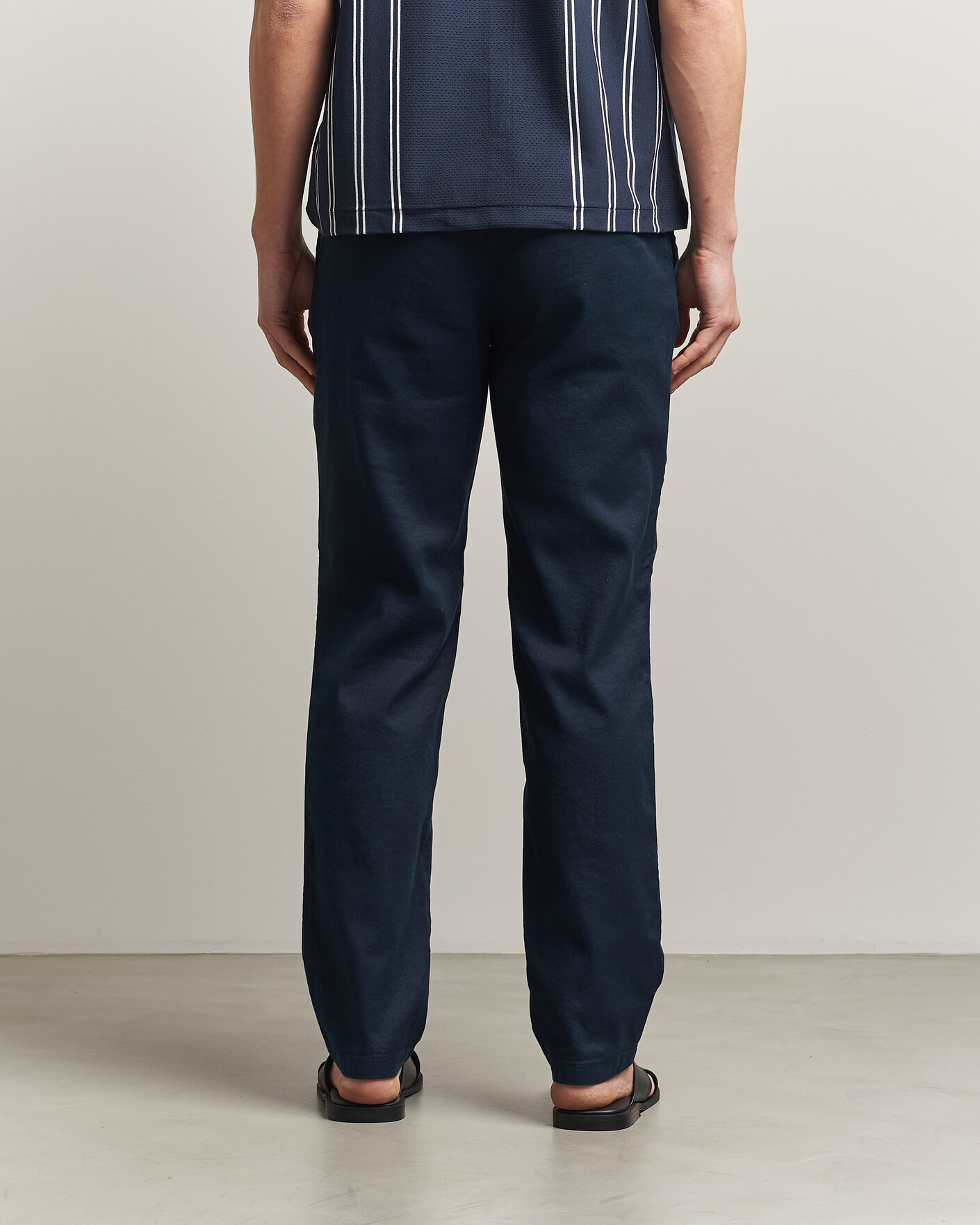 Homme | Pantalons | J.Lindeberg | Logan Stretch Linen Pants JL Navy