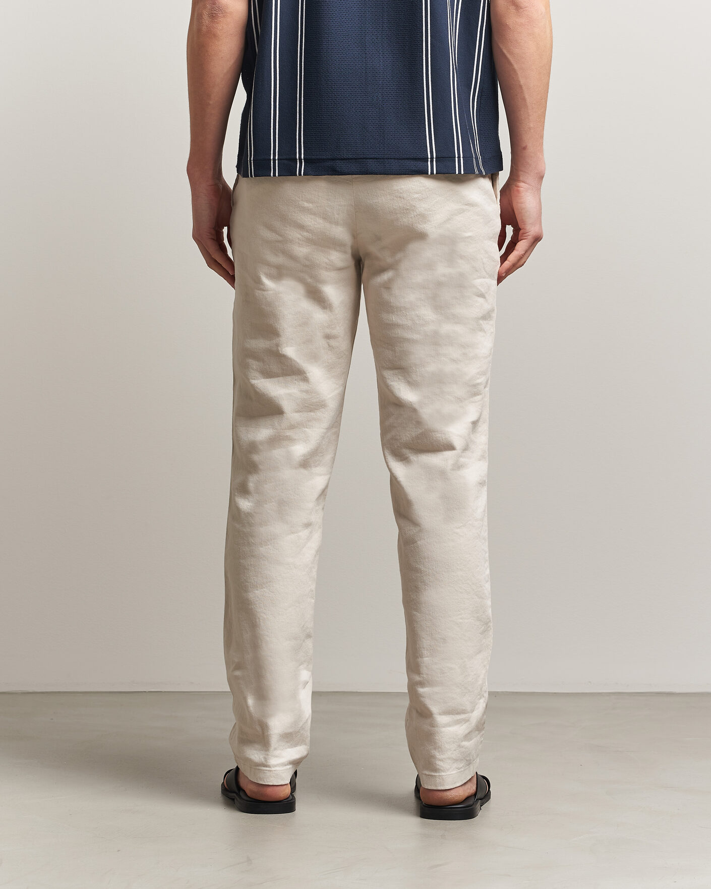 Homme | Pantalons | J.Lindeberg | Logan Stretch Linen Pants Moonbeam
