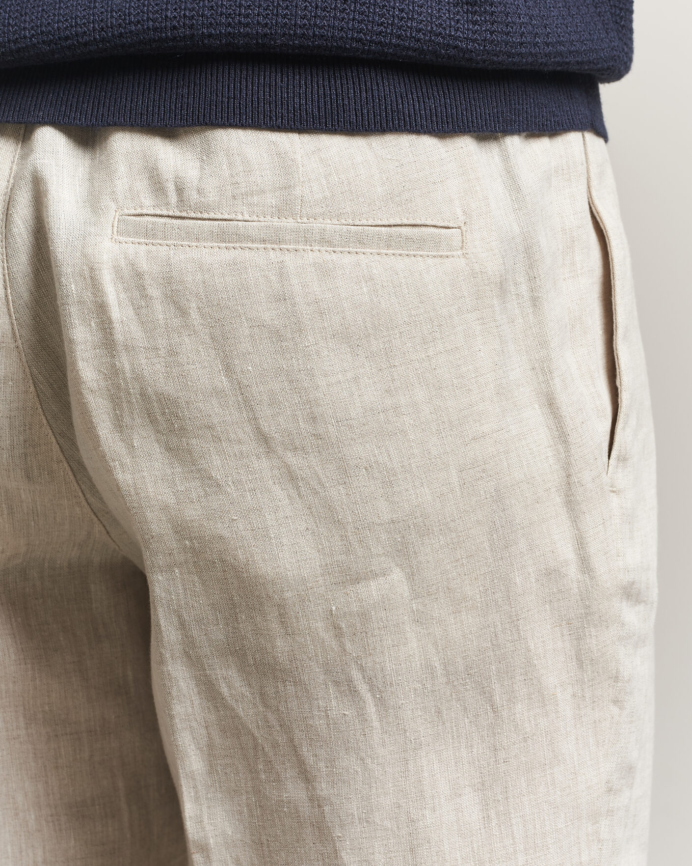 Homme | Pantalons | J.Lindeberg | Soren Drape Linen Pants Moonbeam