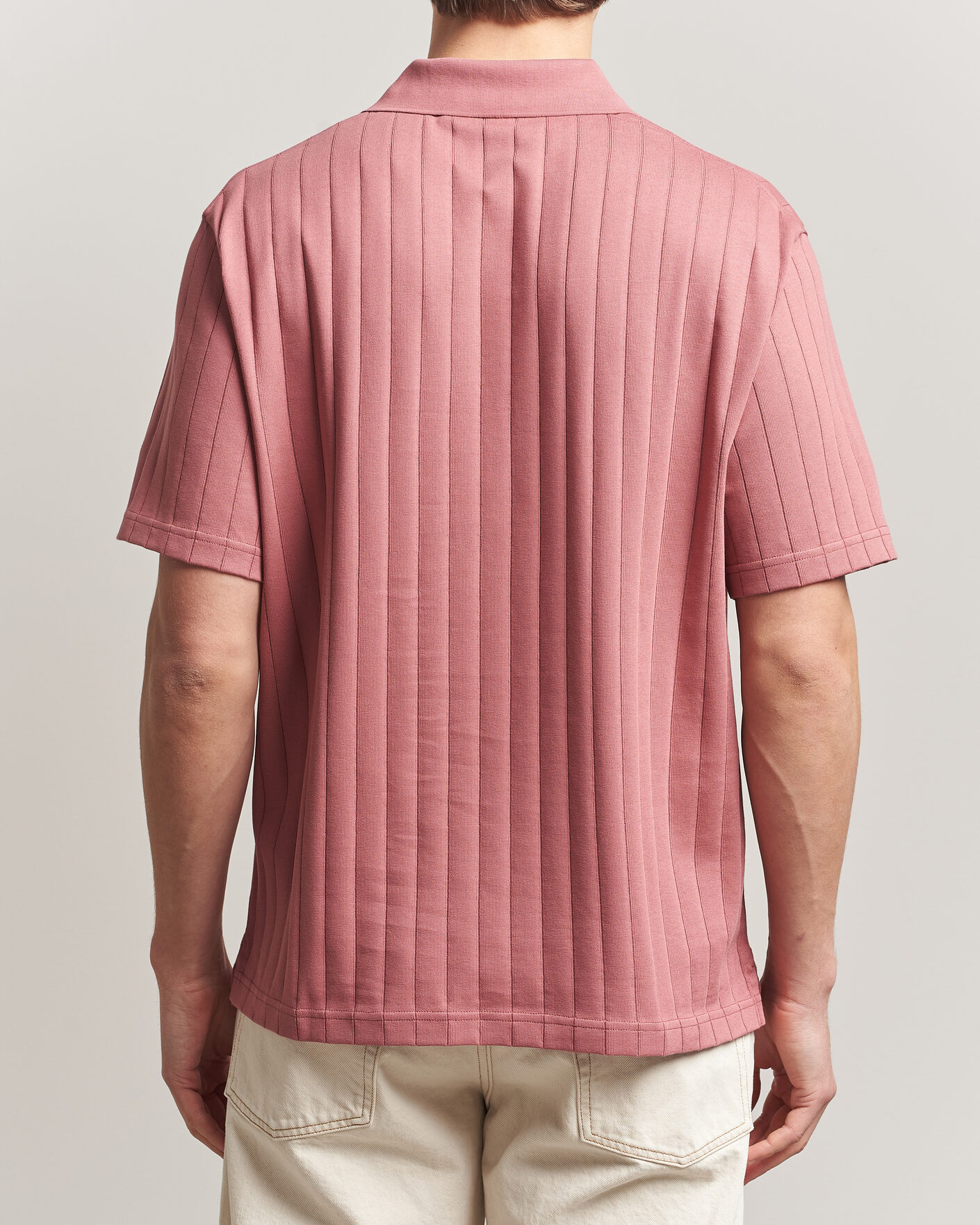 Homme | Polos | J.Lindeberg | Simon Striped Polo Withered Rose