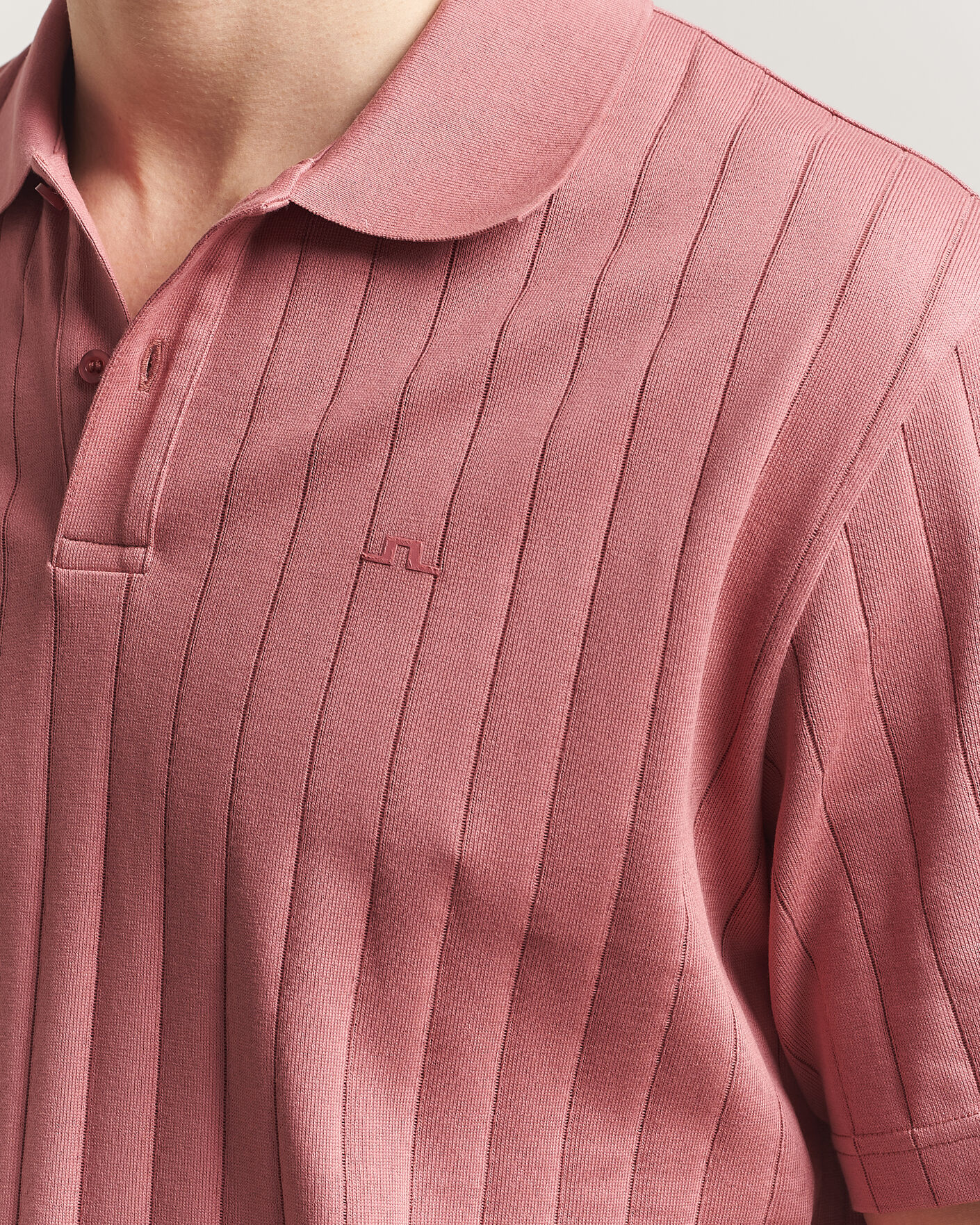 Homme | Polos | J.Lindeberg | Simon Striped Polo Withered Rose