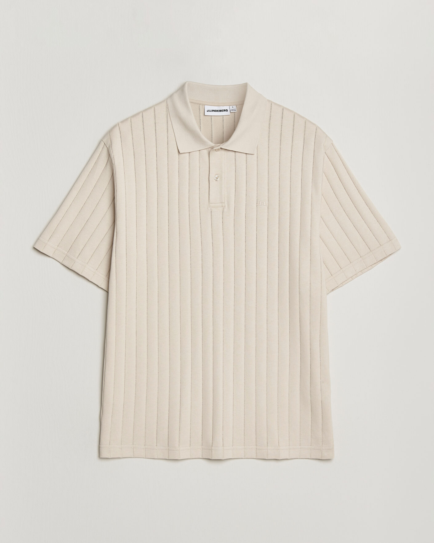 Homme | Polos | J.Lindeberg | Simon Striped Polo Moonbeam
