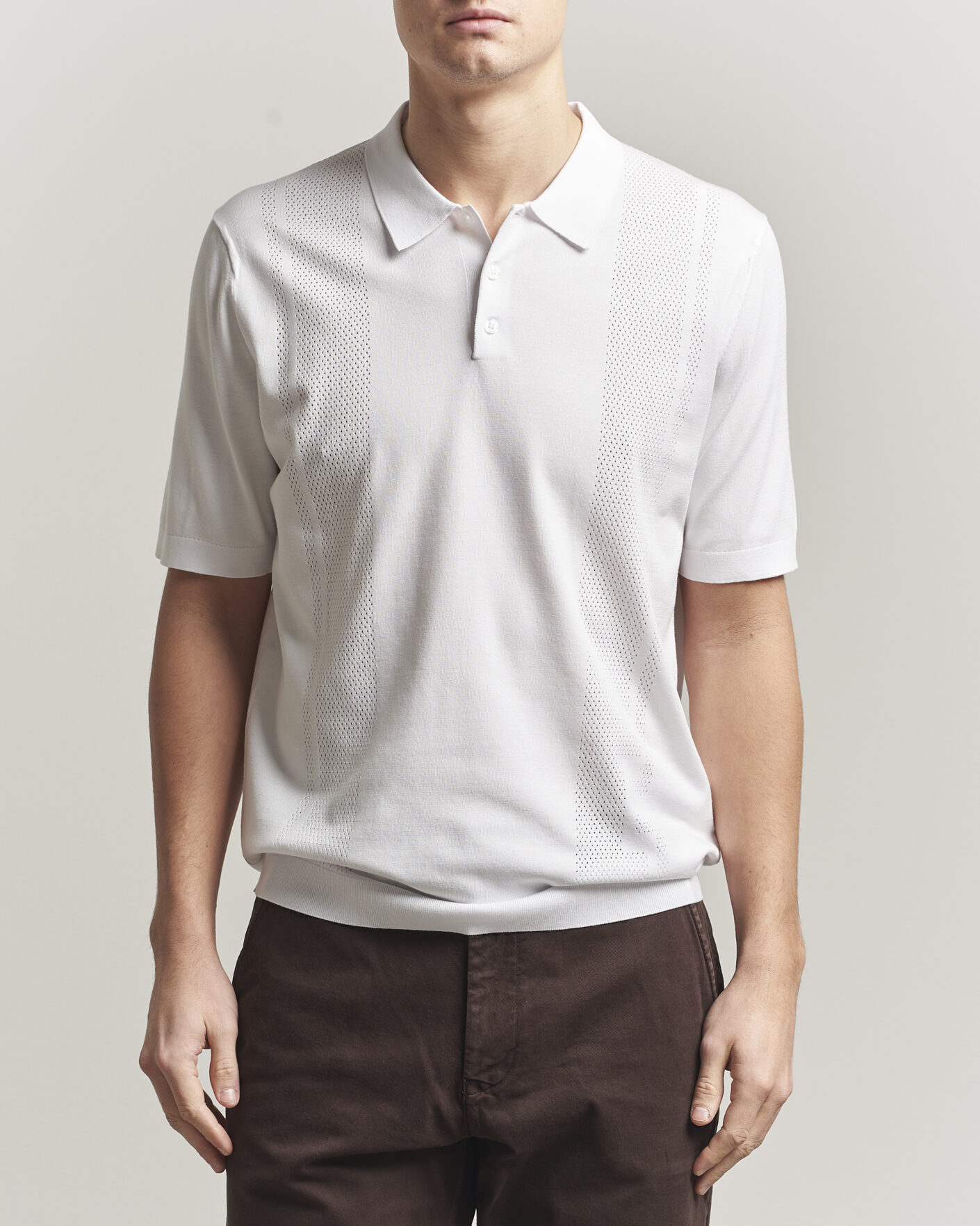Homme | Polos | J.Lindeberg | Reymond Knit Polo White